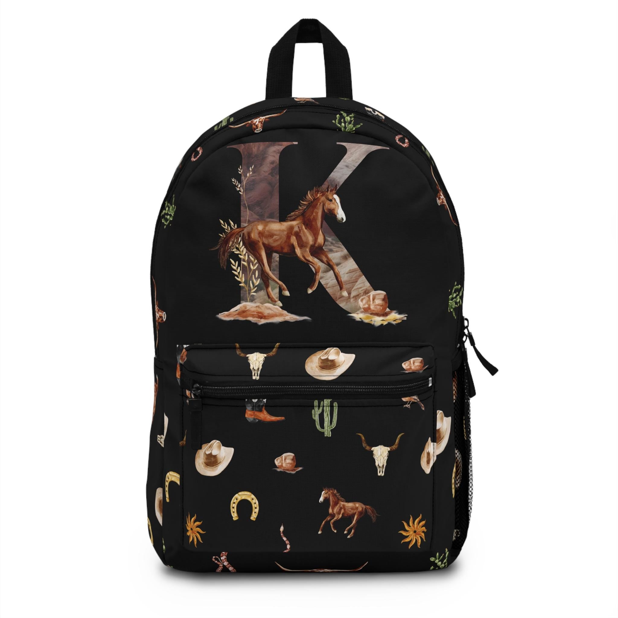 Personalized Western Cowboy Backpack | Monogrammed Back to School Bag | Custom Initial Backpack -Razels