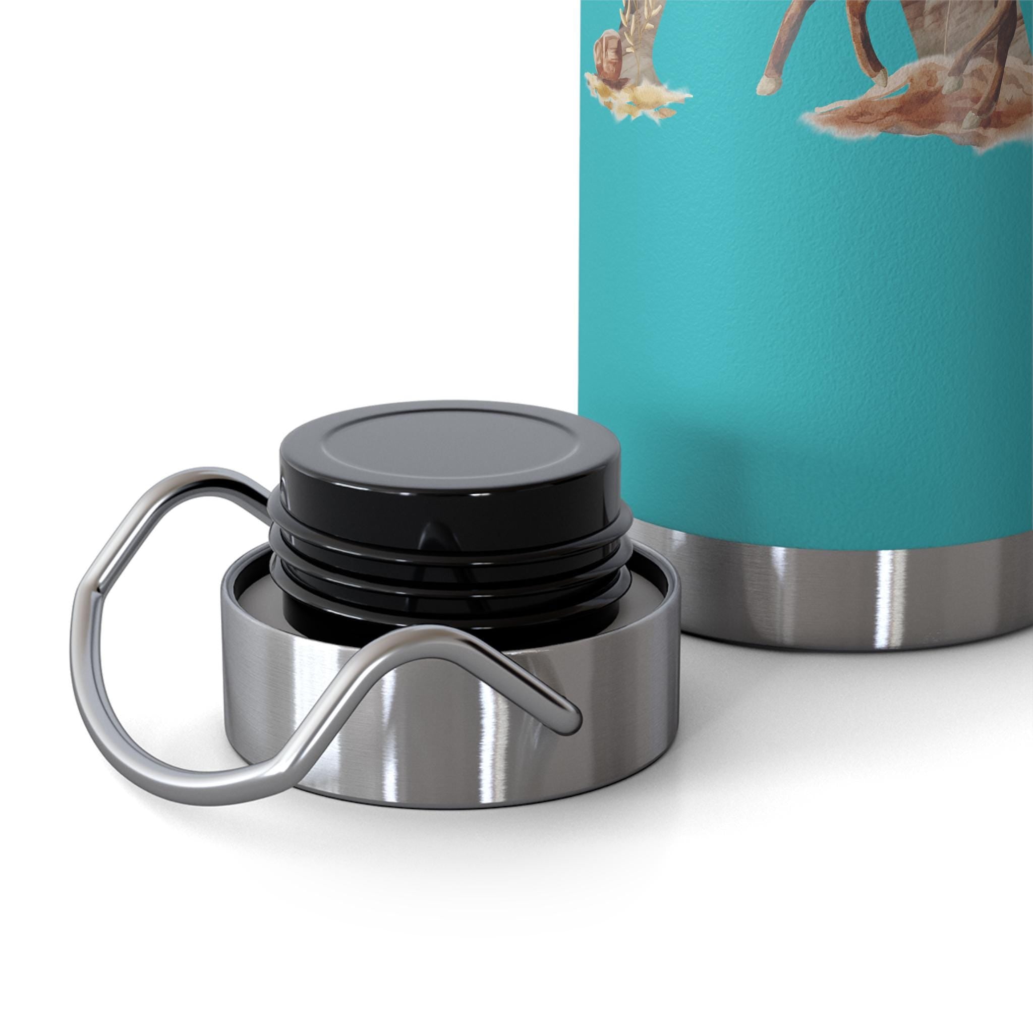 Back to School Western Initial Water Bottle 22oz Insulated Copper Flask, Personalized Western Water Bottle Cowboy Cowgirl Gift, -Razels