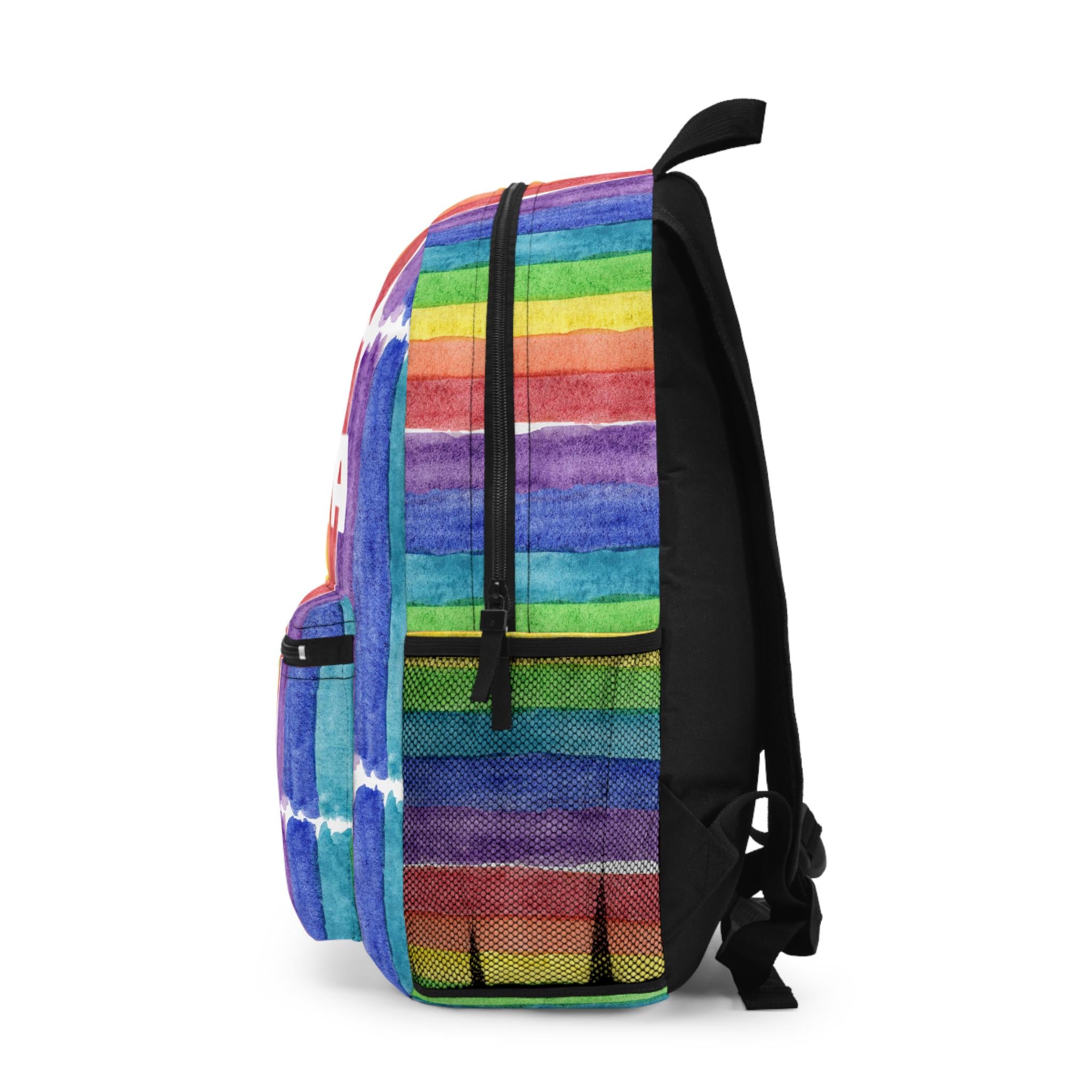 Personalized Rainbow Tie-Dye Backpack – Colorful, Custom, and Built for Adventure. FREE SHIPPING
✓ Personalize it with a name or initials!
✓ Durable 100% polyester = strong, quick-drying, and built to last
✓ Cushioned back panel and straps = all-day comfort
✓ Four roomy compartments including laptop sleeve