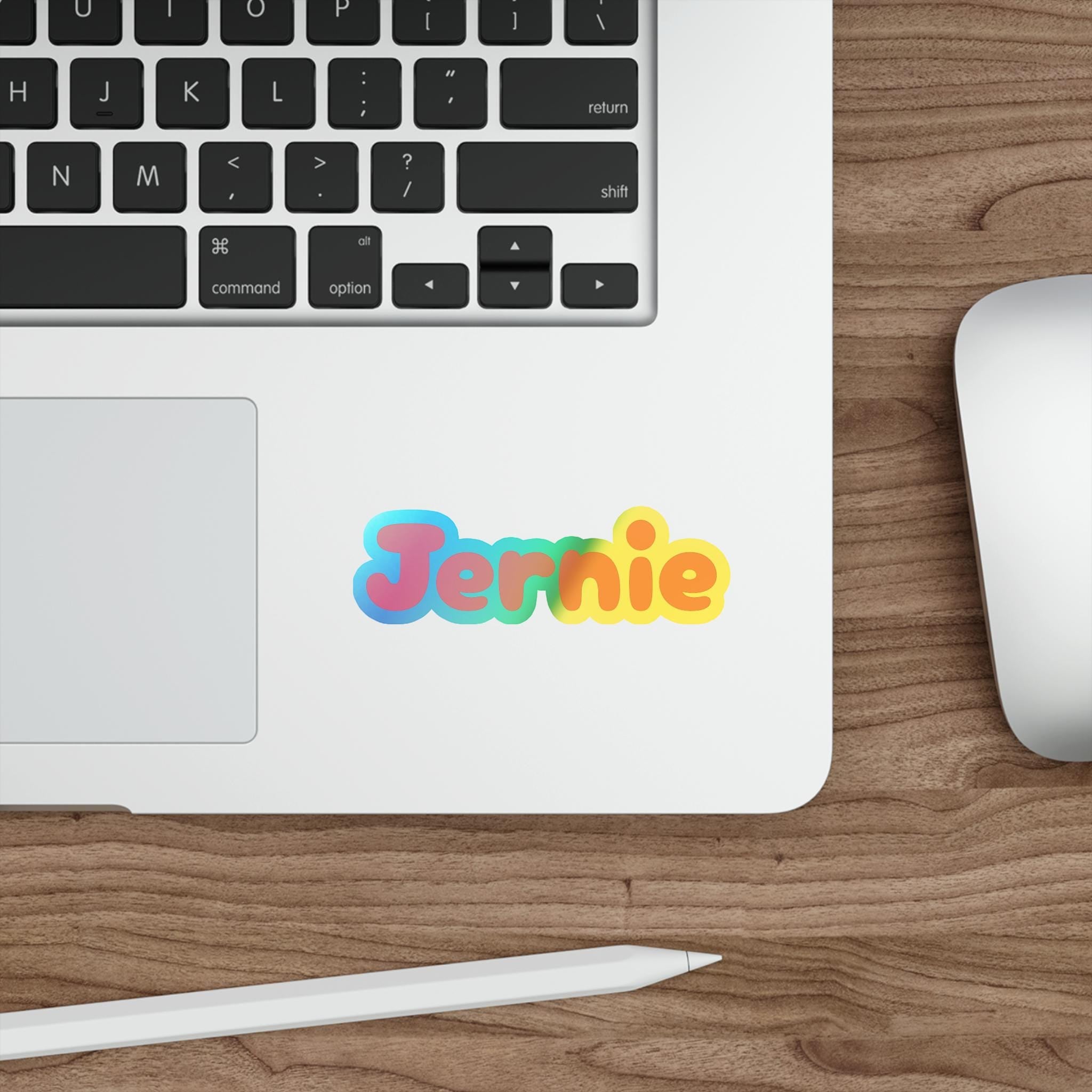 Custom Holographic Name Stickers, Personalized Vinyl Decals for Backpacks