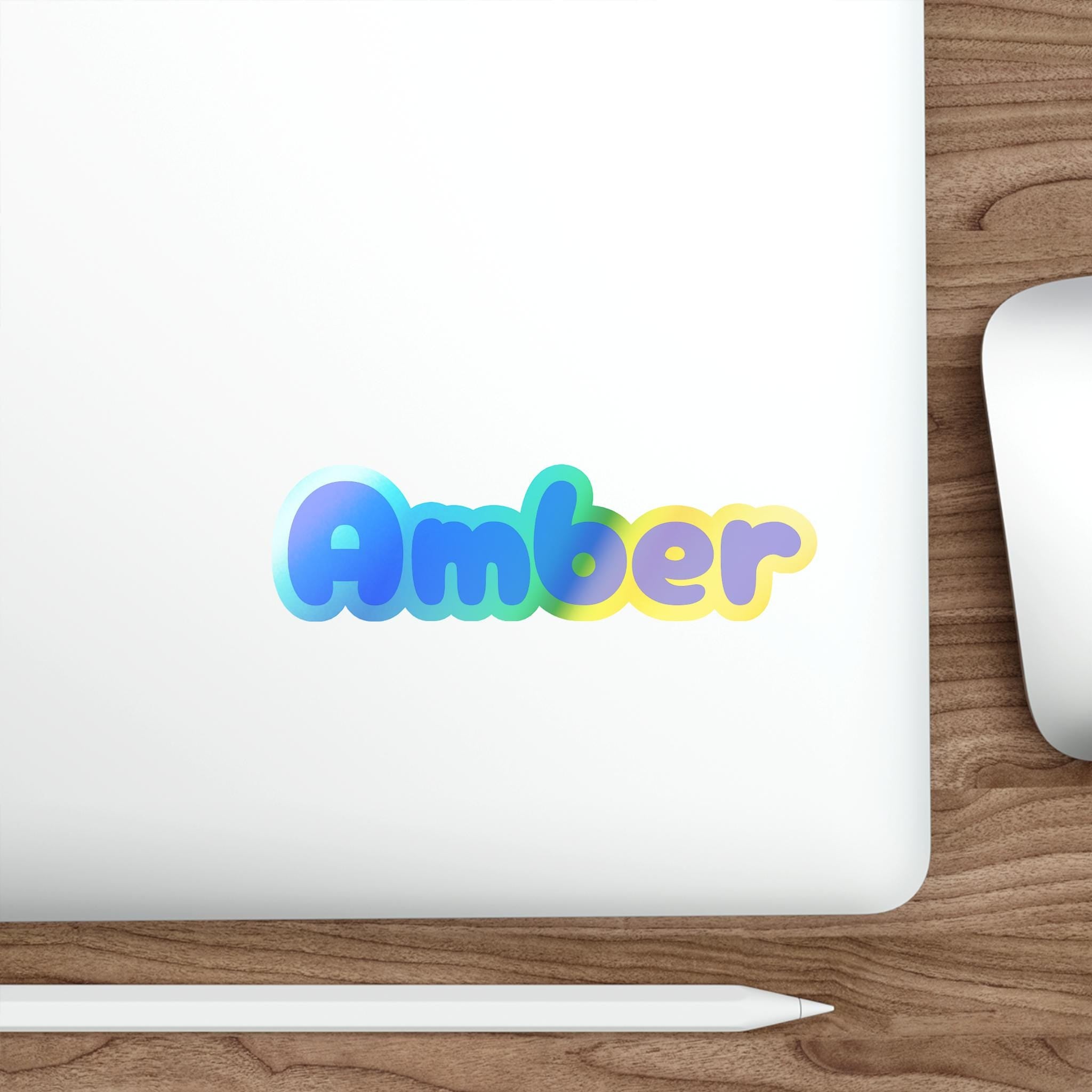 Custom Holographic Name Stickers, Personalized Vinyl Decals for Backpacks -Razels