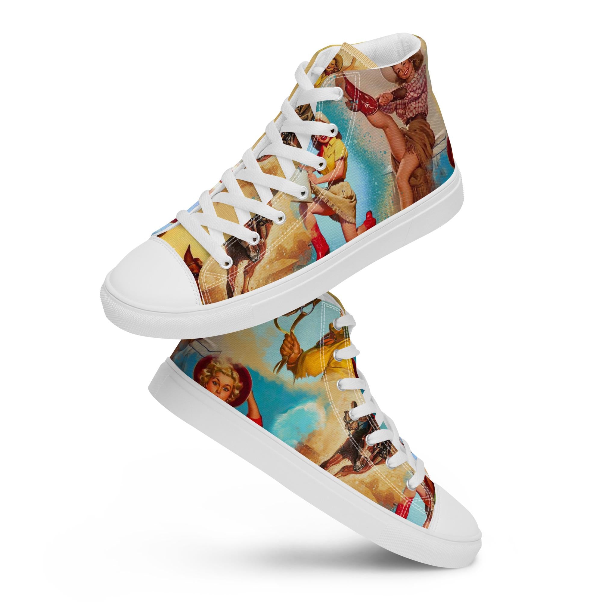 Western Shoes, Women Vintage Cowgirl Sneakers, Retro Cowgirl Tennis Shoes