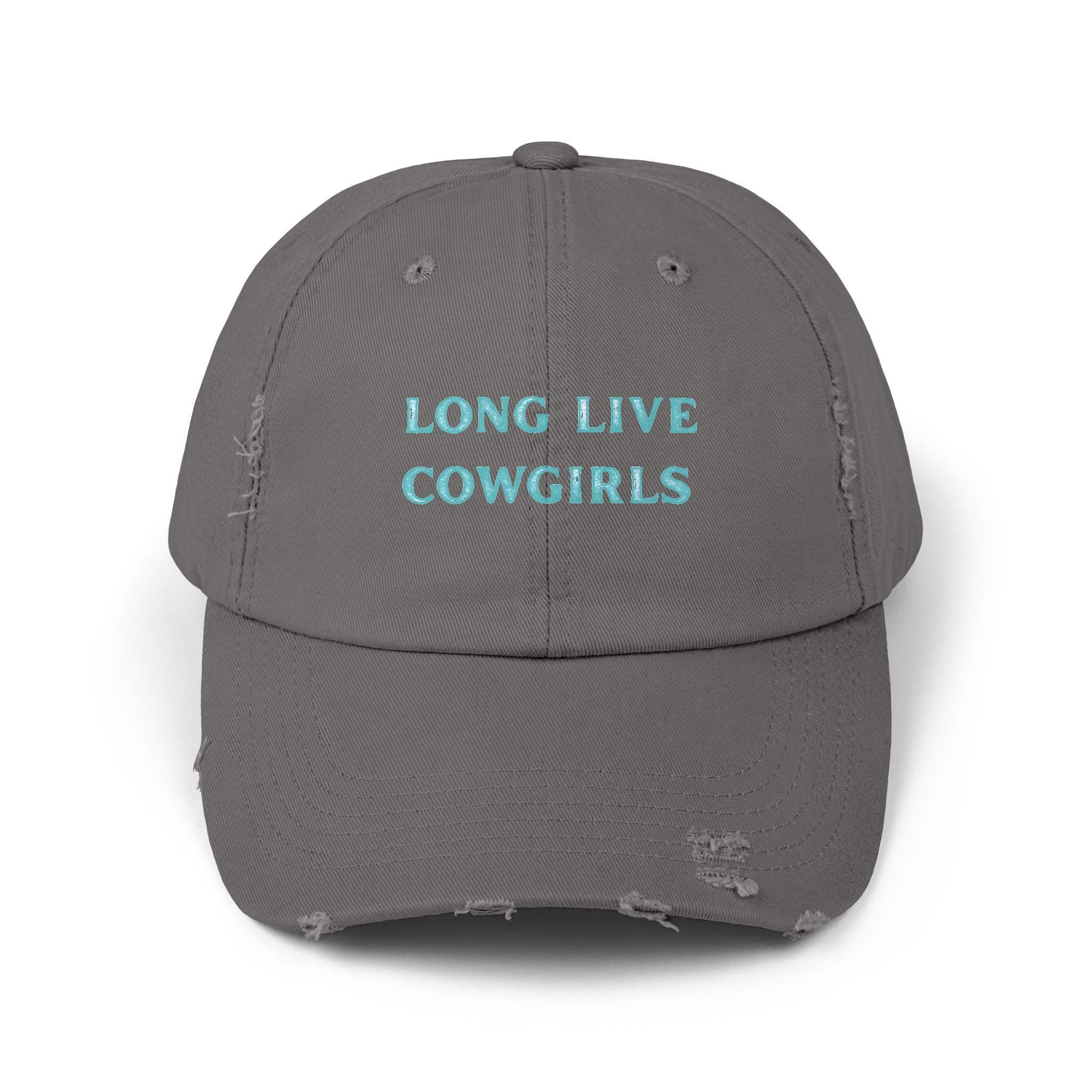 Long Live Cowgirls Hat Distressed Turquoise Western Baseball Cap, Vintage Cowgirl Trucker Rodeo Hat for Women -Razels