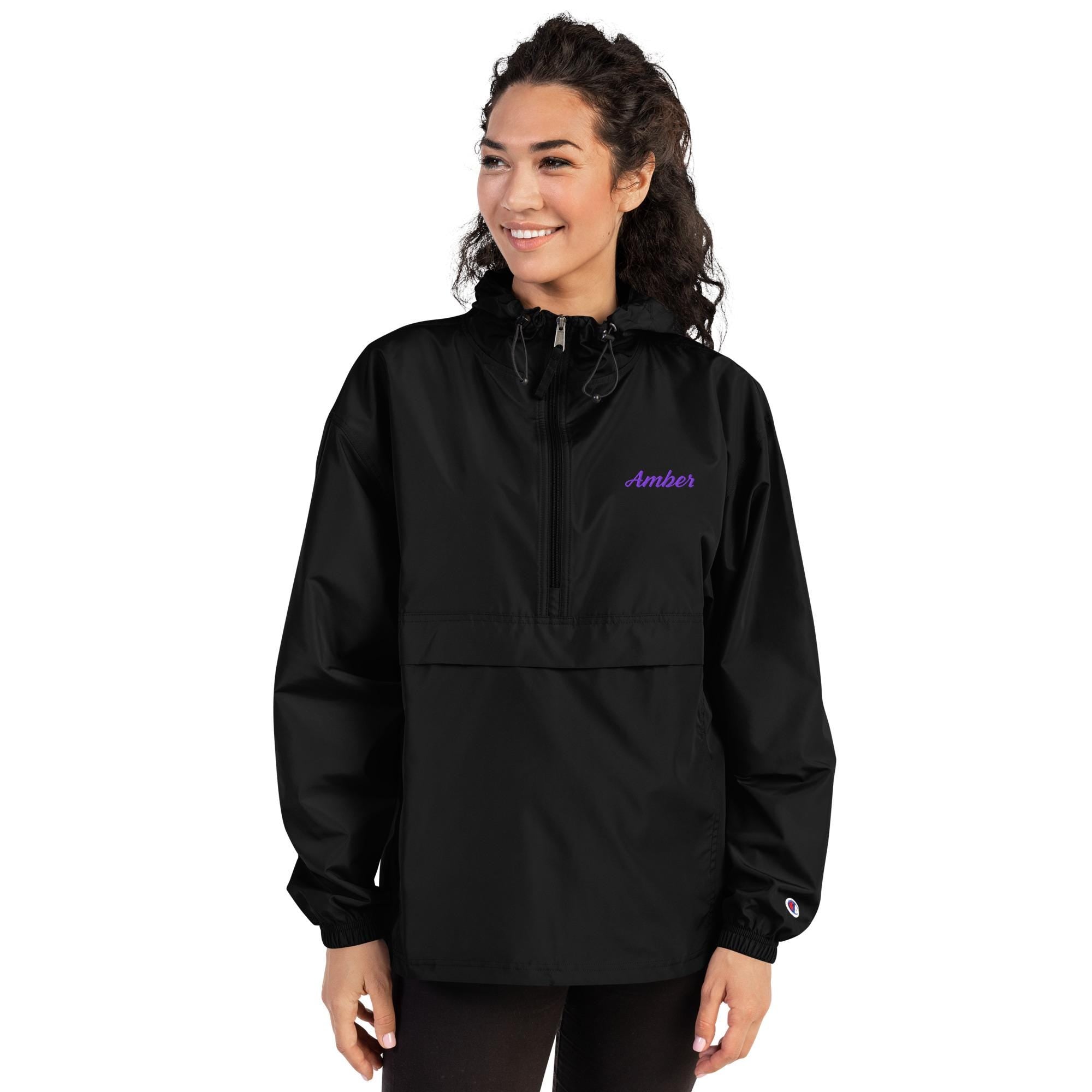 Custom Embroidered Champion Packable Jacket – Rain & Wind Pullover with Name or Logo | Team, Work, Business Outerwear