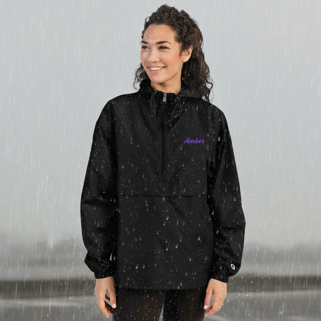 Custom Embroidered Champion Packable Pullover: Wind & Rain Jacket