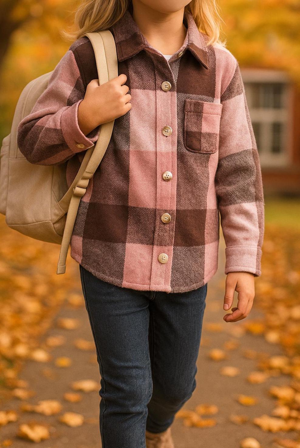 Kids Flannel Shirts, Plaid Button-Up Shirt, Plaid Shacket, Kids Long Sleeve Shirts
✔ Timeless Plaid Design – Featuring functional breast pockets and adjustable cuffs for a practical yet stylish look.
✔ Versatile for Every Occasion – Great for school, outdoor adventures, or casual everyday wear.
✔ Two Fun Colors – Choose from Orange Plaid or Pink Plaid… or grab both!
✔ Perfect Fit for All Ages – Available in sizes 3/6 months to 14/16.