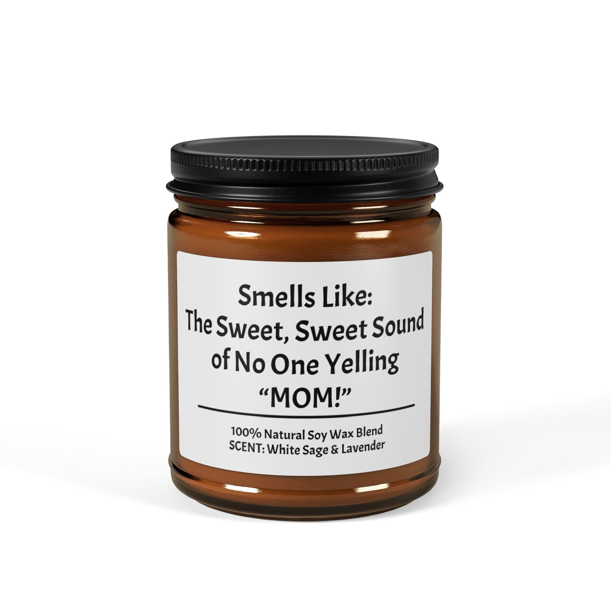 Smells Like: The Sweet, Sweet Sound of No One Yelling “MOM!”
✓ 100% natural soy wax blend
✓ Available in 4 oz (approx. 50 hr burn) or 8 oz (approx. 80 hr burn)
✓ Reusable amber glass jar
✓ Clean burning – toxin-free, phthalate-free, paraben-free
✓ Handmade in the USA
✓ FREE shipping on orders $35+