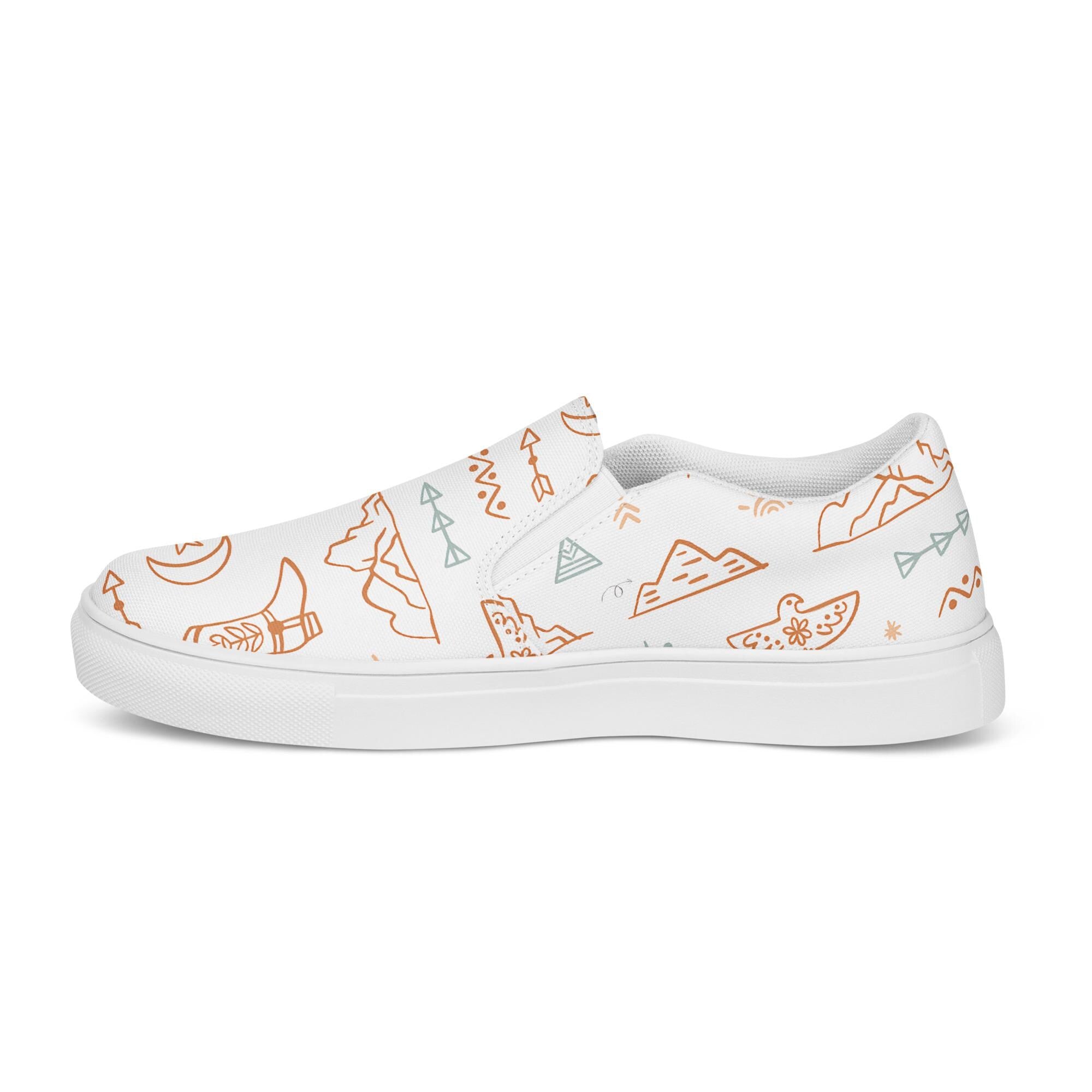Western Print Women's Slip-On Shoes | Canvas Comfort Kicks