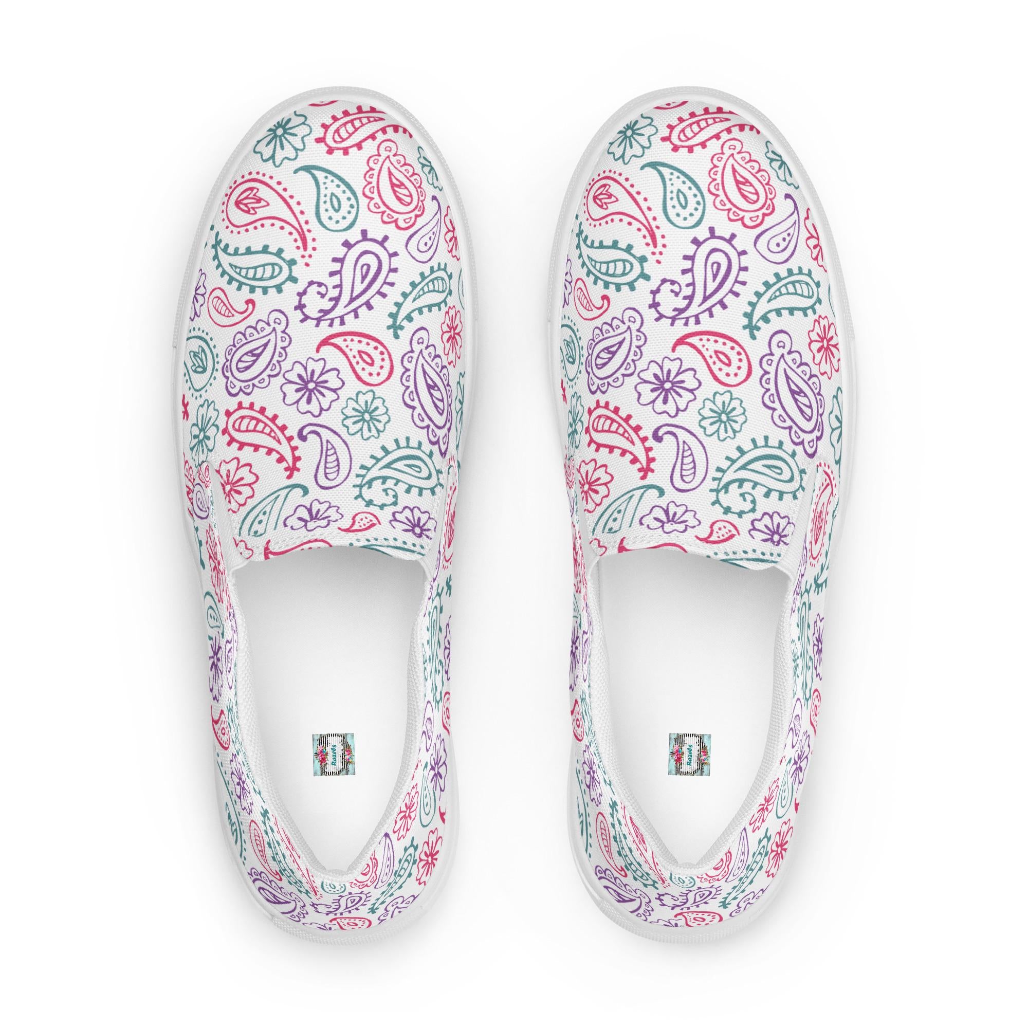 Paisley Print Women’s Slip-On Shoes | Boho Western Comfort Kicks