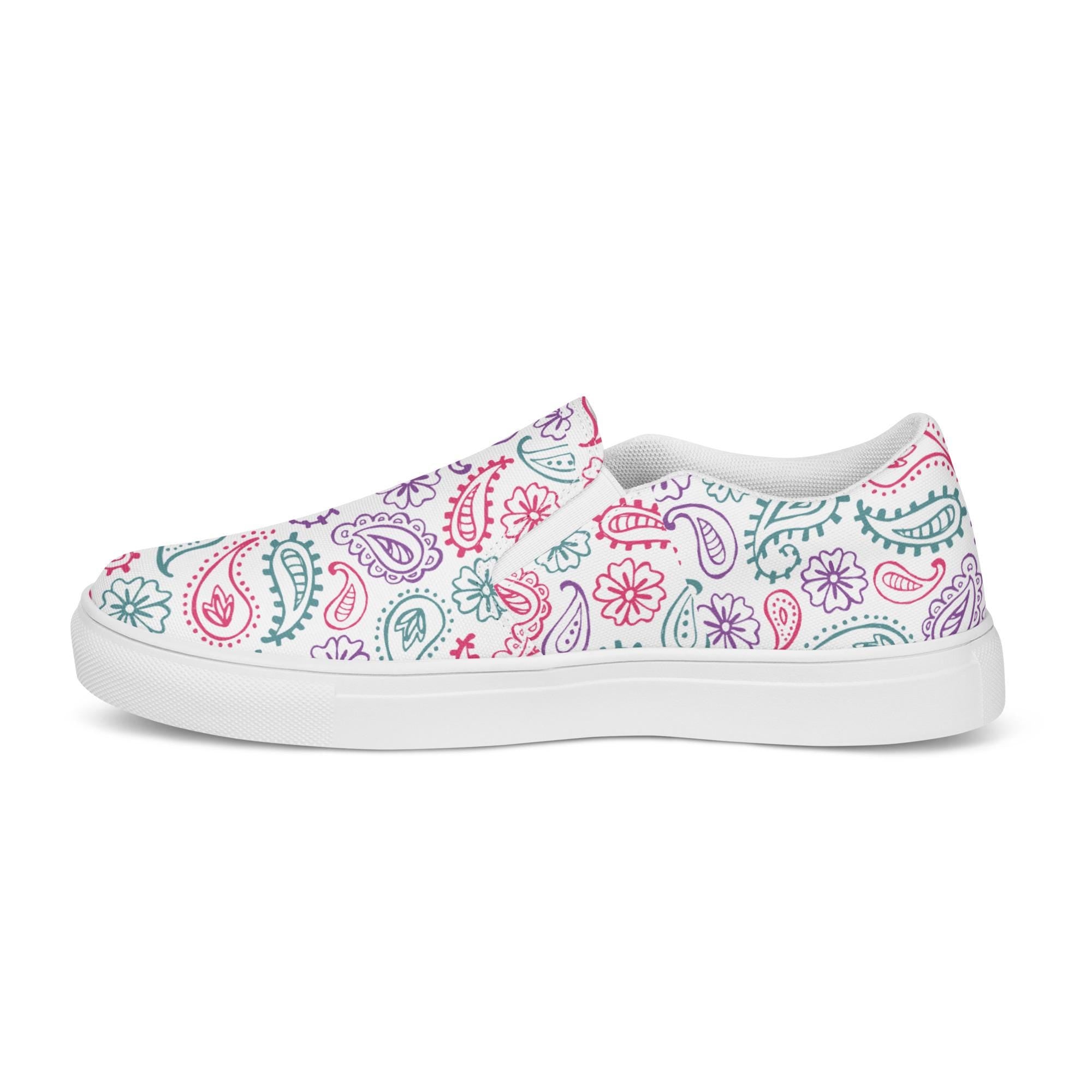Paisley Print Women’s Slip-On Shoes | Boho Western Comfort Kicks