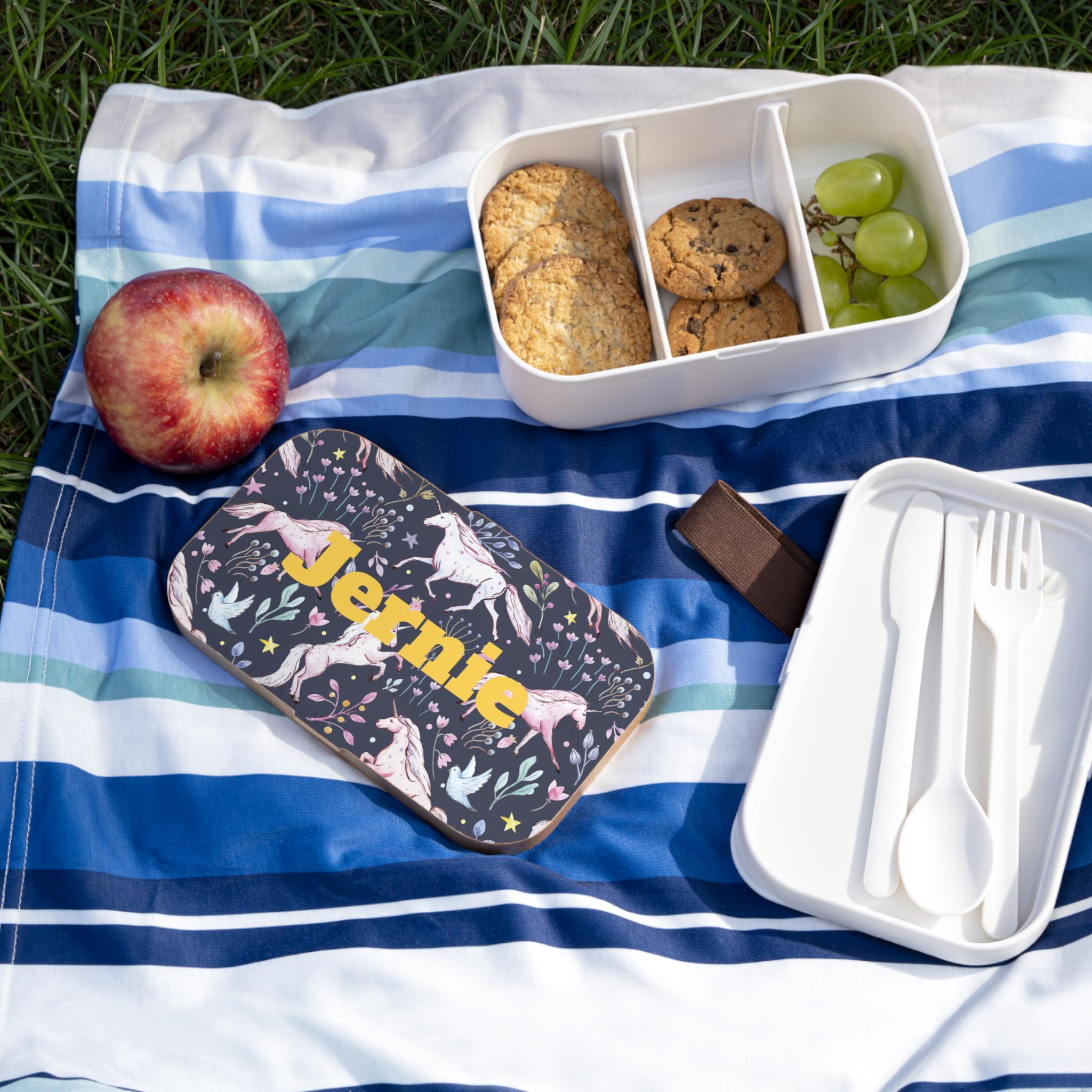 Personalized Unicorn Bento Lunch Box, Customizable Lunch Container -Razels