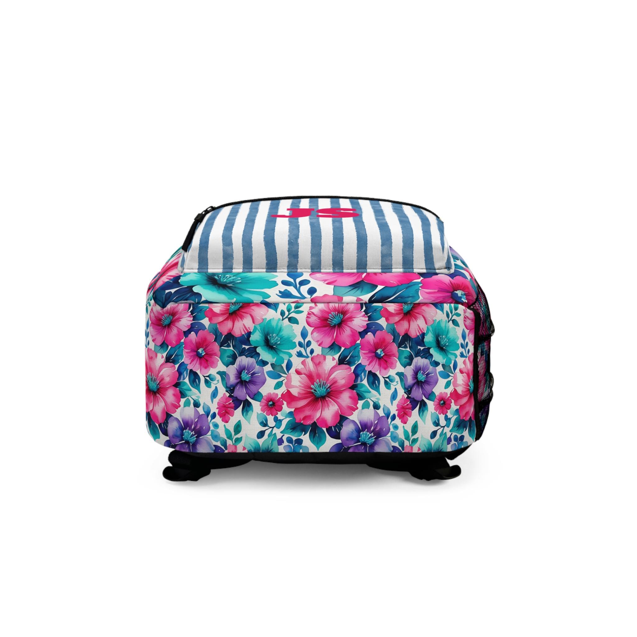 Floral Monogram Backpack, Girls School Backpack -Razels