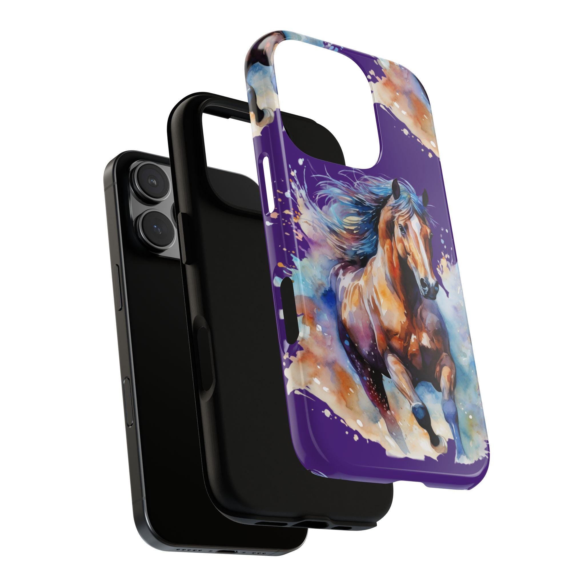 Horse Phone Case - Colorful Impact-Resistant UV Protected Cover for iPhone & Samsung Galaxy, Unique Horse Art Design -Razels