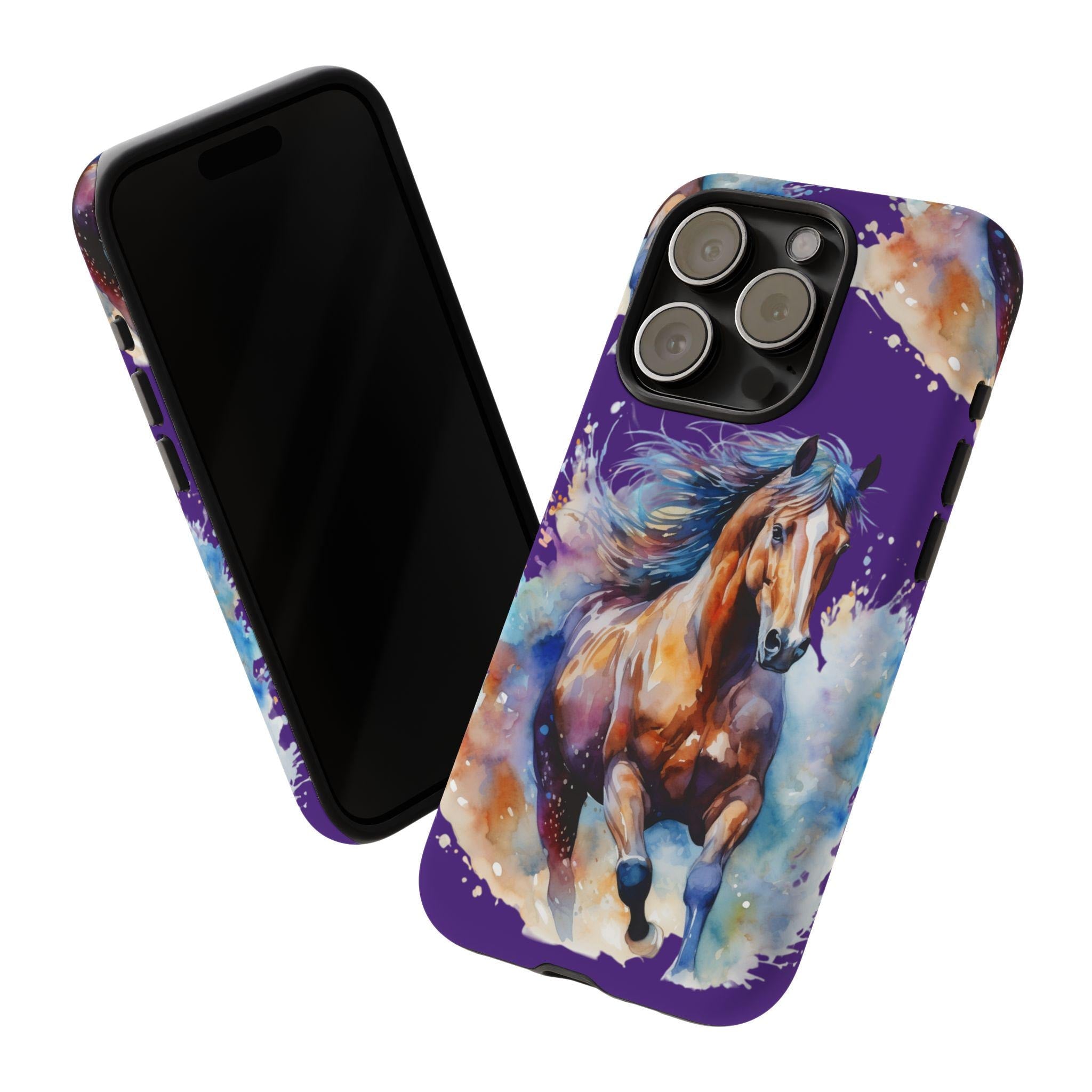 Horse Phone Case - Colorful Impact-Resistant UV Protected Cover for iPhone & Samsung Galaxy, Unique Horse Art Design -Razels