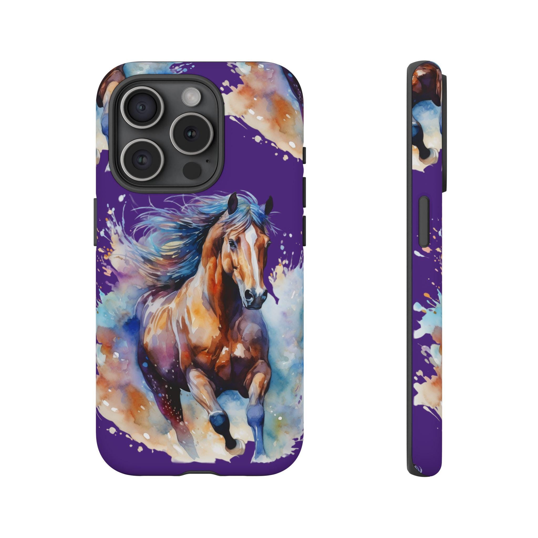 Horse Phone Case - Colorful Impact-Resistant UV Protected Cover for iPhone & Samsung Galaxy, Unique Horse Art Design -Razels