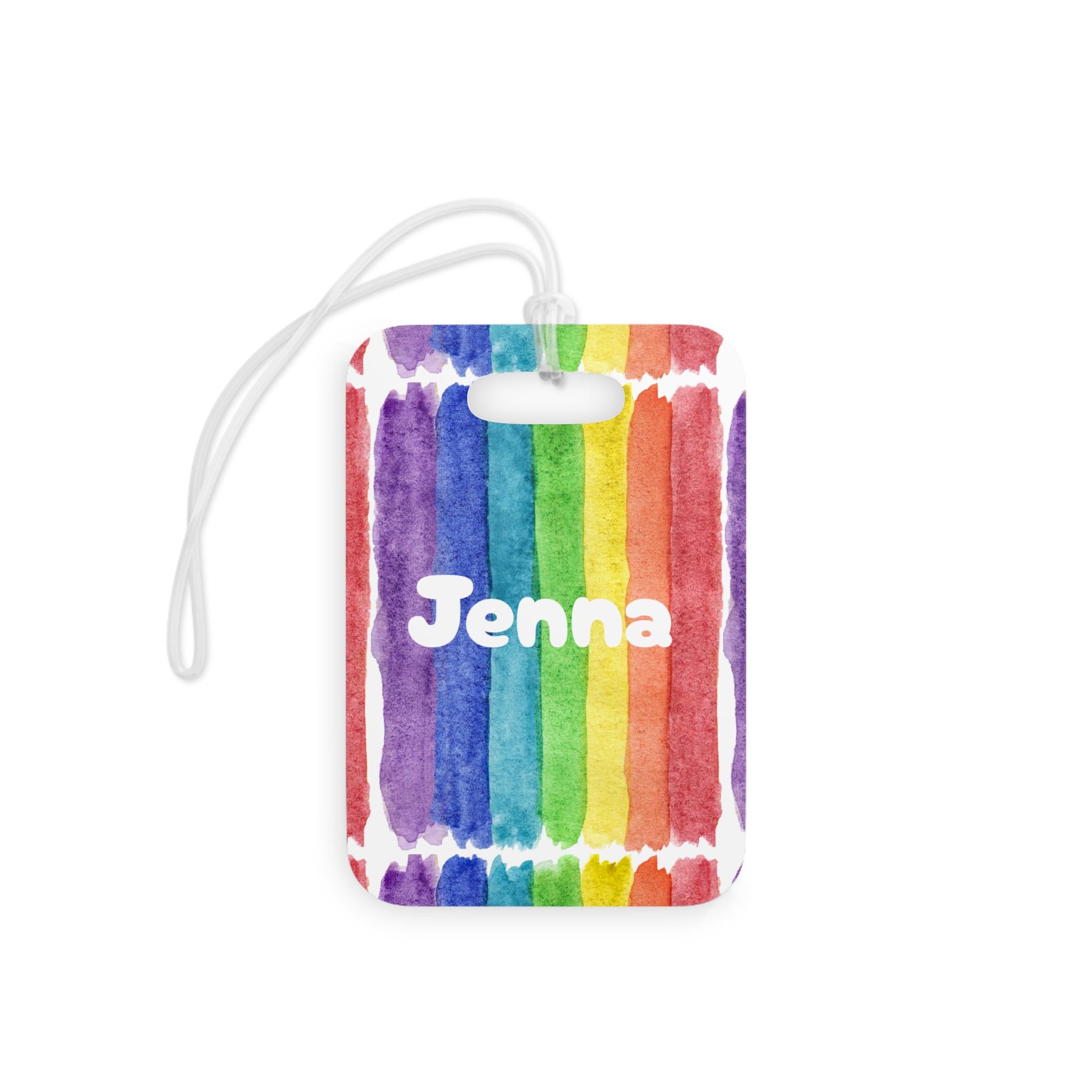 Personalized Rainbow Tie-Dye Bag Tags, Rainbow Back to School Tags, Personalized Travel Tags, Tie-Dye Backpack Tags,