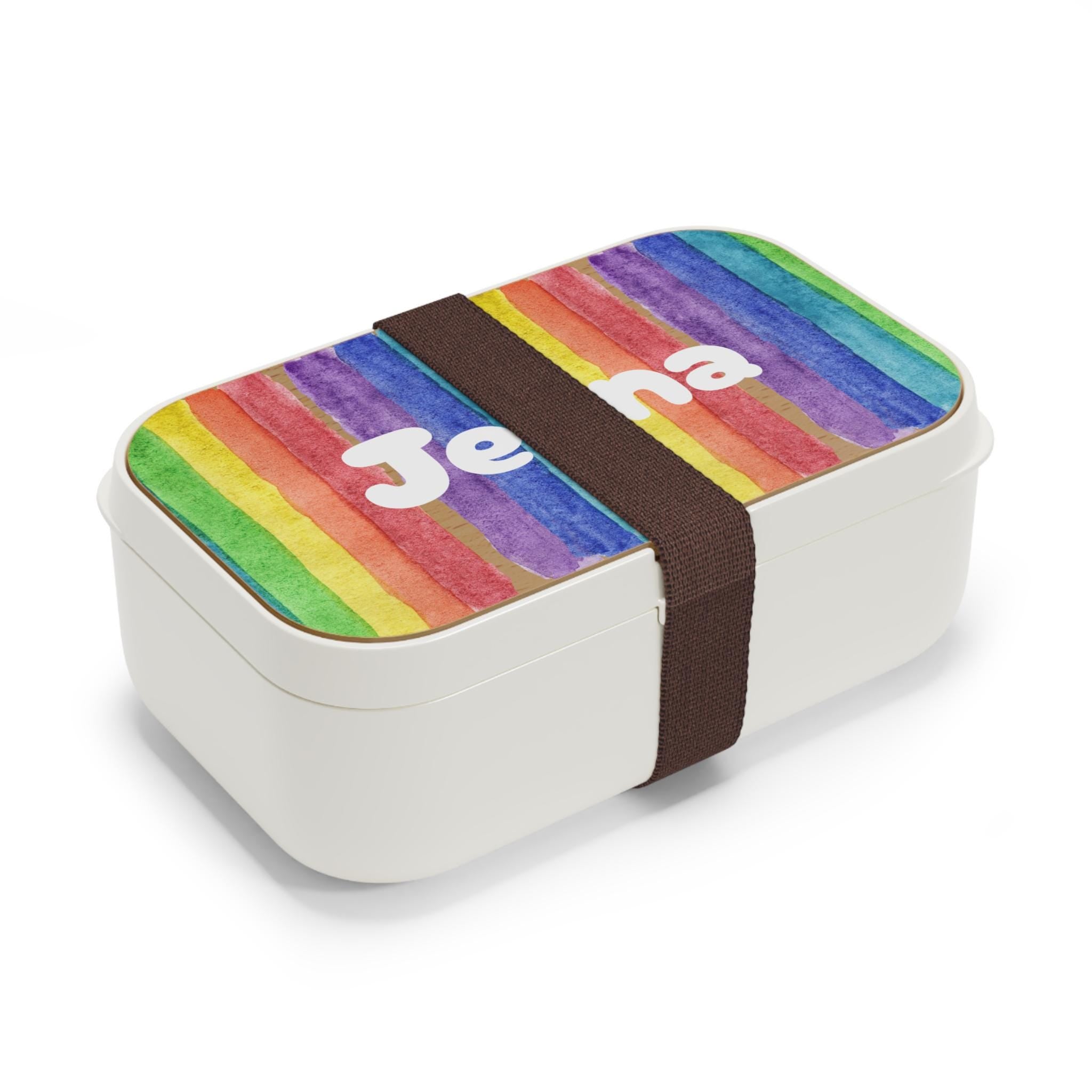 Personalized Rainbow Bento Box, Custom Kids Lunch Container, Back to School