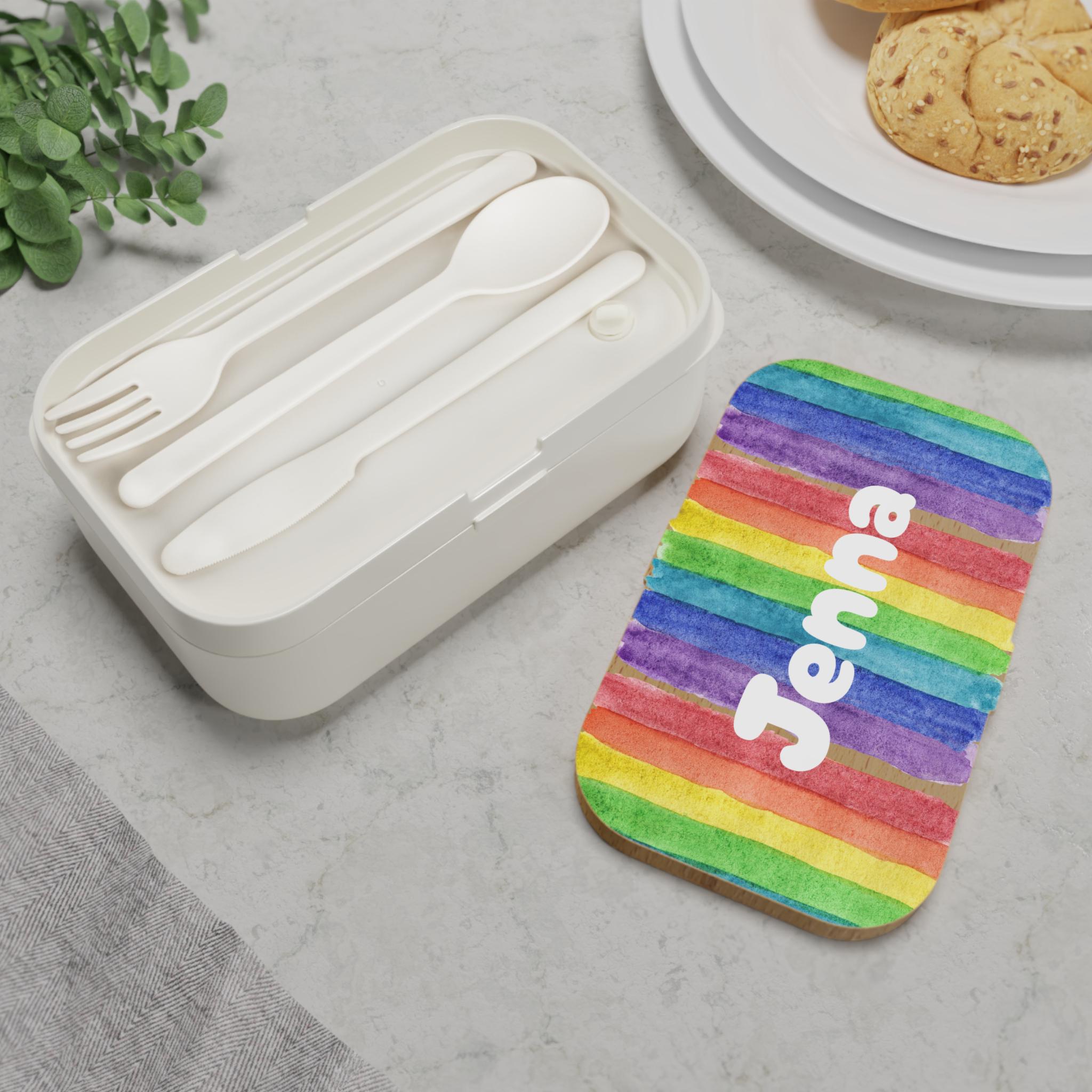 Personalized Rainbow Bento Box, Custom Kids Lunch Container -Razels