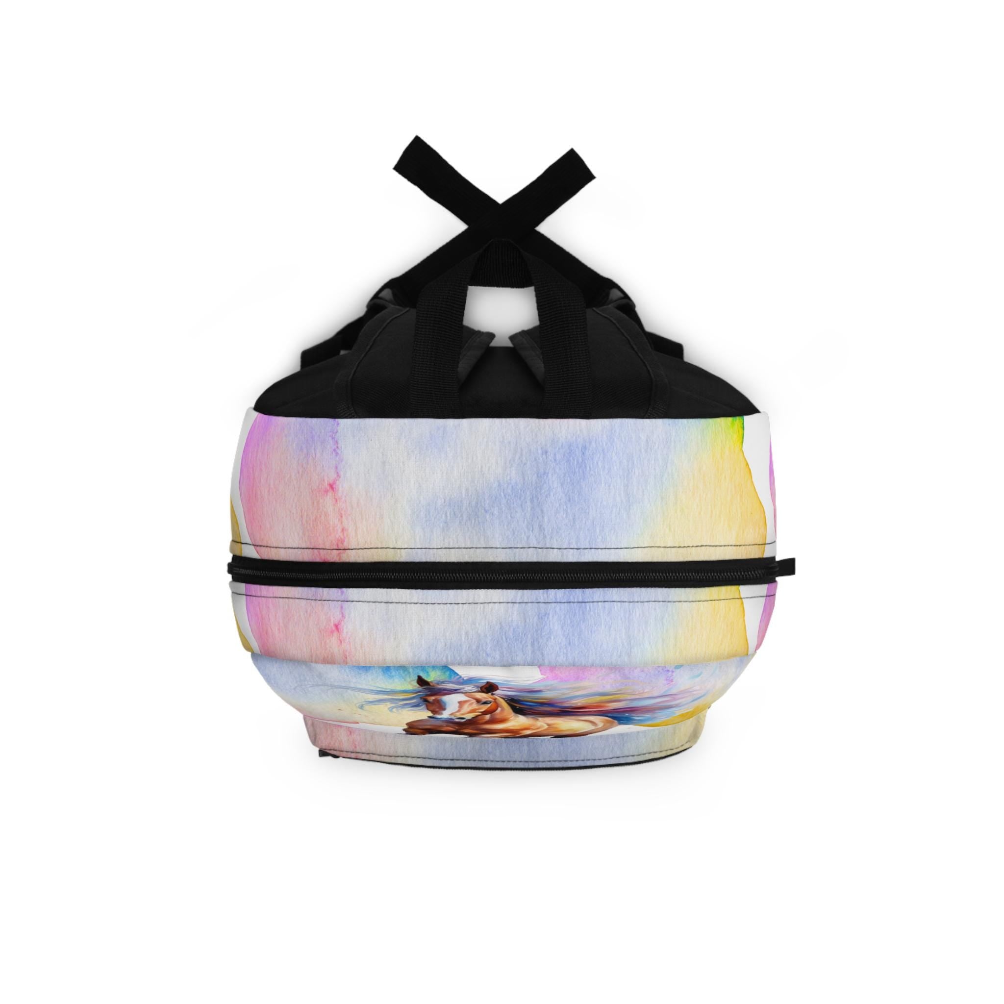 Personalized Horse Backpack for Kids - Watercolor Design, School Bag -Razels