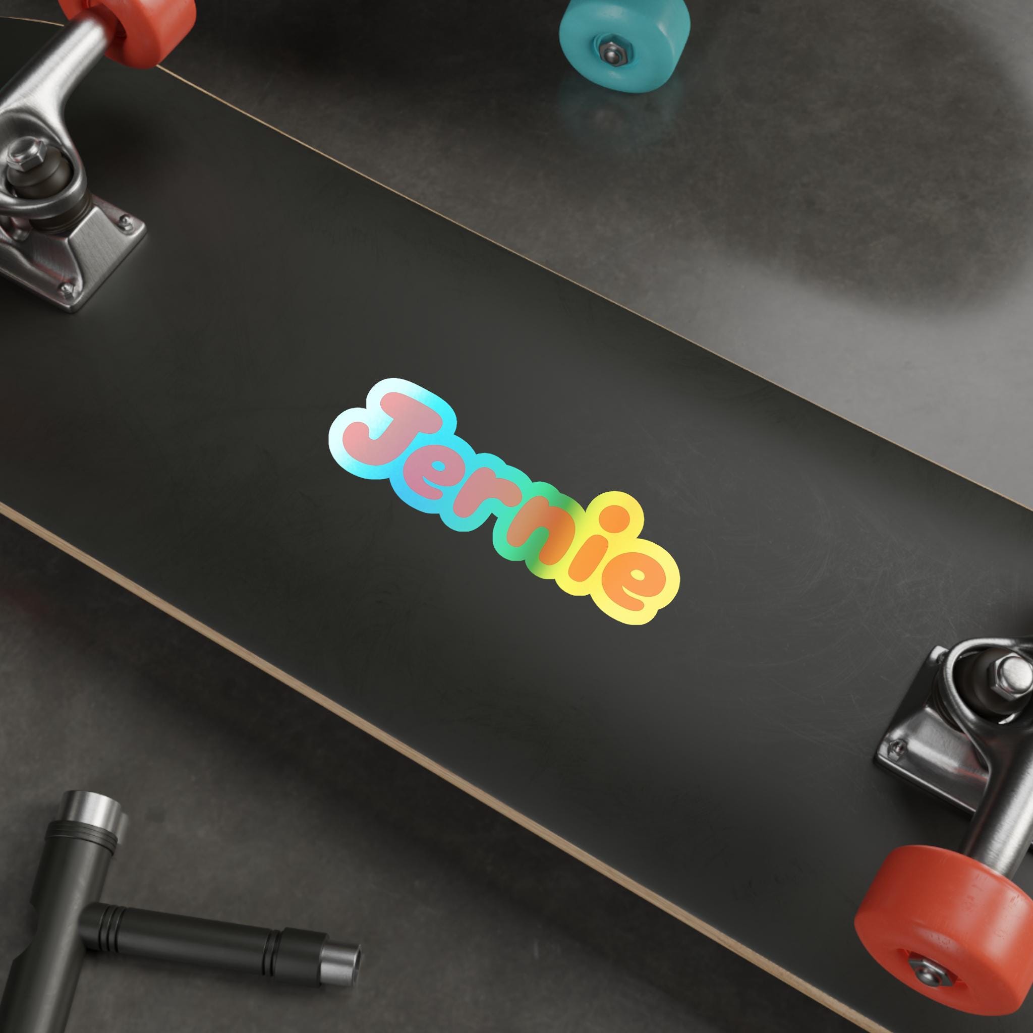 Custom Holographic Name Stickers, Personalized Vinyl Decals for Backpacks -Razels