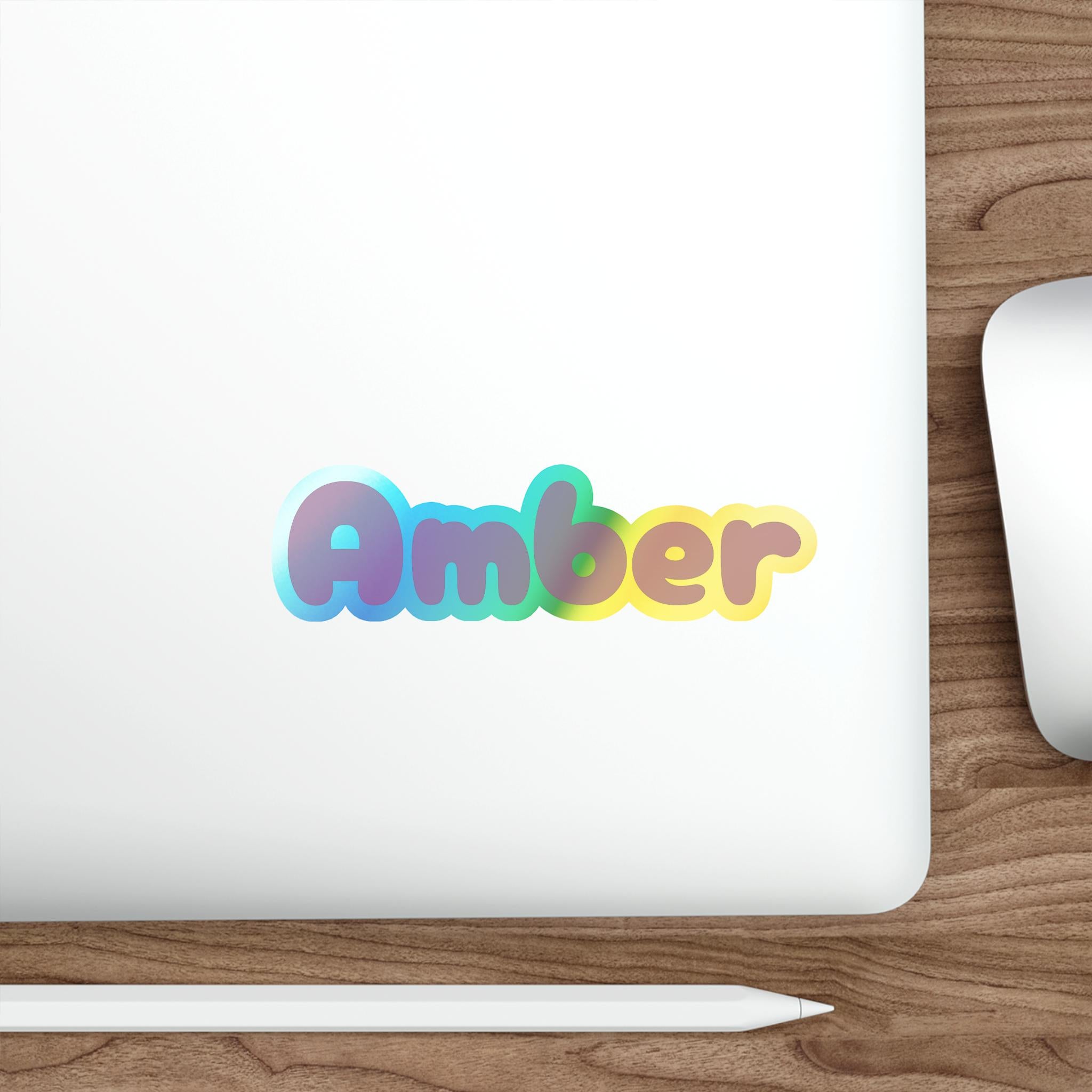 Custom Holographic Name Stickers, Personalized Vinyl Decals for Backpacks -Razels