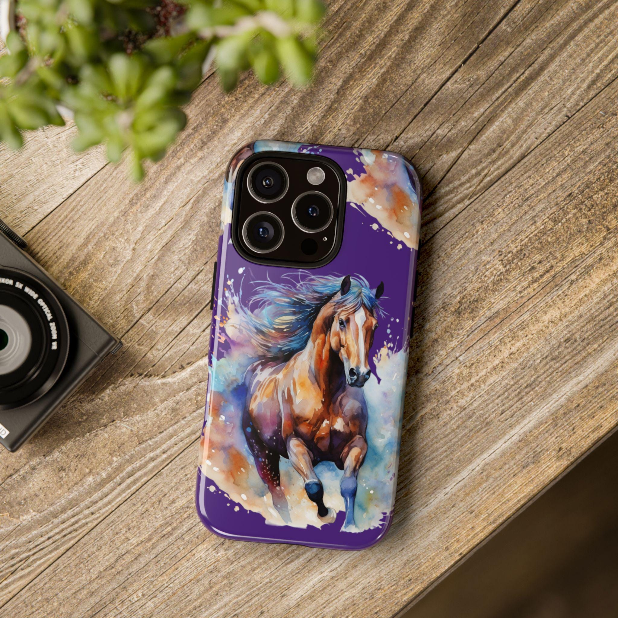 Horse Phone Case - Colorful Impact-Resistant UV Protected Cover for iPhone & Samsung Galaxy, Unique Horse Art Design -Razels