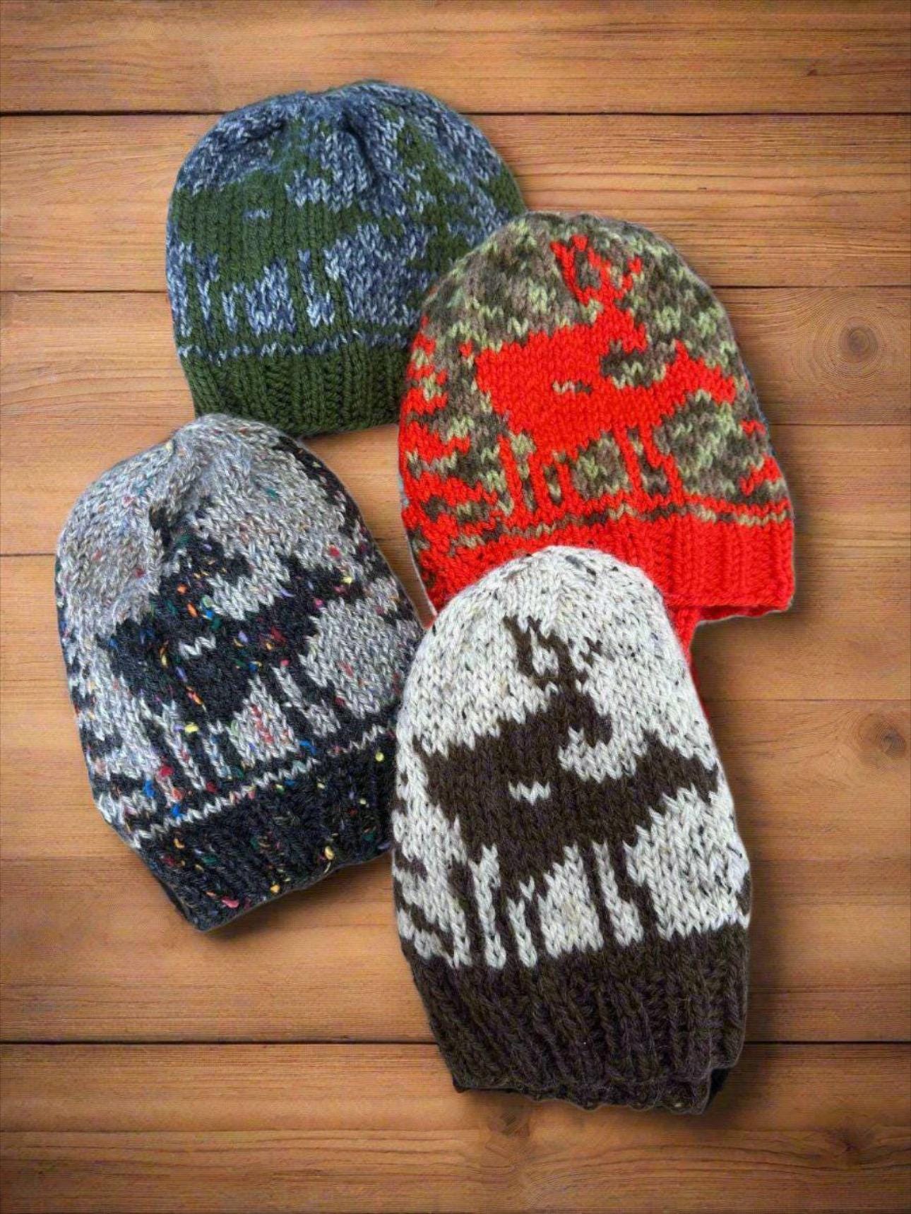Camo Knit Beanie: Funny Deer Hunting Gift, Fornicating Deer hat -Razels