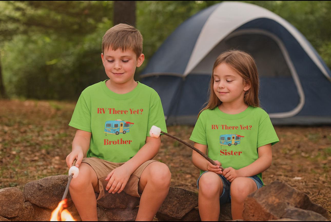 Personalized Kids RV There Yet T-Shirt, Summer Vacation Shirt for Family Trips, Custom Name Camping Tee, -Razels