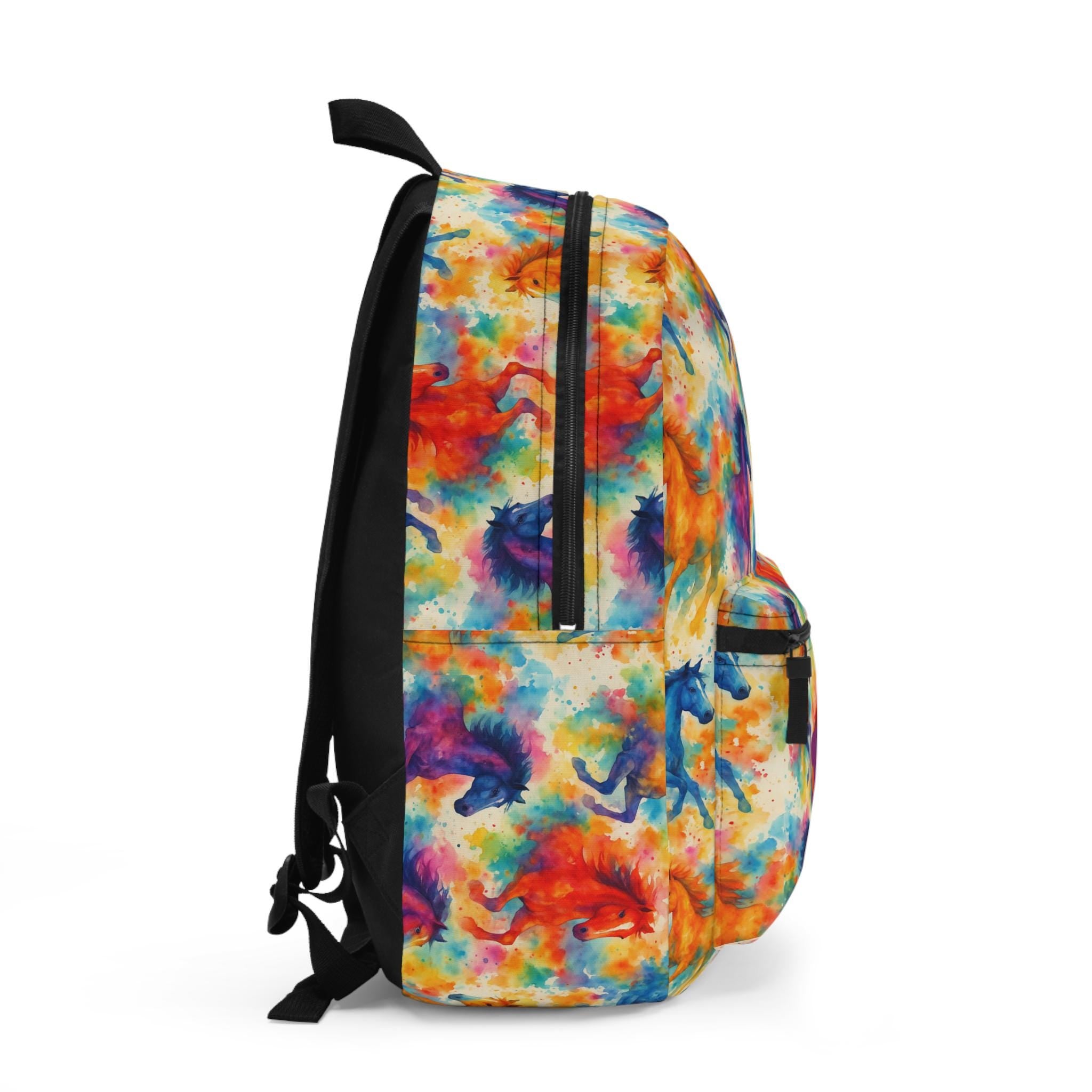 ✓ Bold allover watercolor horse pattern
✓ Custom name or initials on the front pocket
✓ Spacious design fits books, tablets & more
✓ Padded straps & back for comfy wear
✓ Side mesh pockets & front zip pocket for essentials
✓ FREE Shipping in the USA! 🚚 Please allow 5 days for production plus shipping.