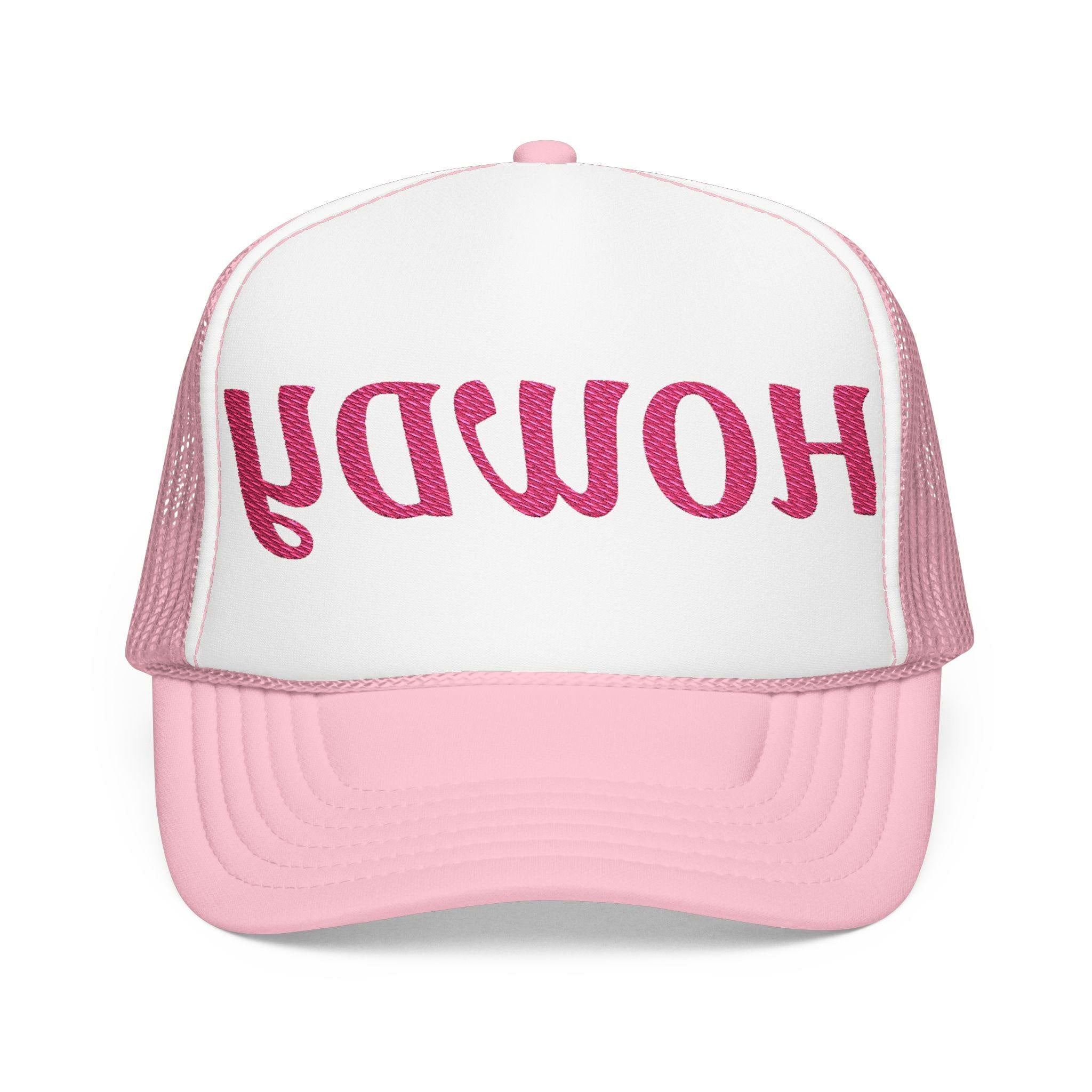 Backwards HOWDY Trucker Hat, Embroidered Foam Cap -Razels