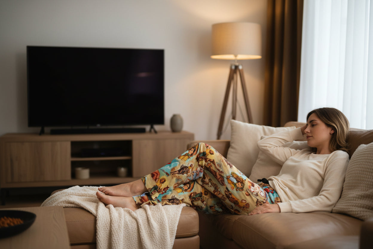 Vintage Cowgirl Womens Pajama Pants, Retro Cowgirl Montage -Razels