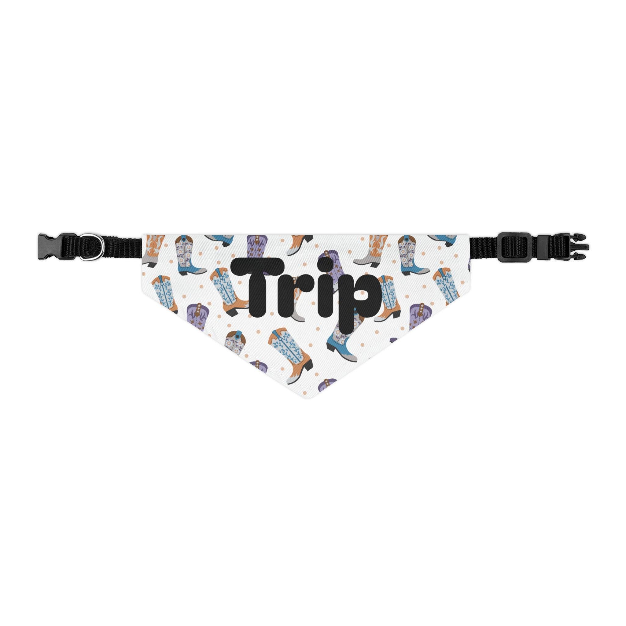 Personalized Cowboy Boot Pet Bandana Collar, Western Dog Accessory -Razels