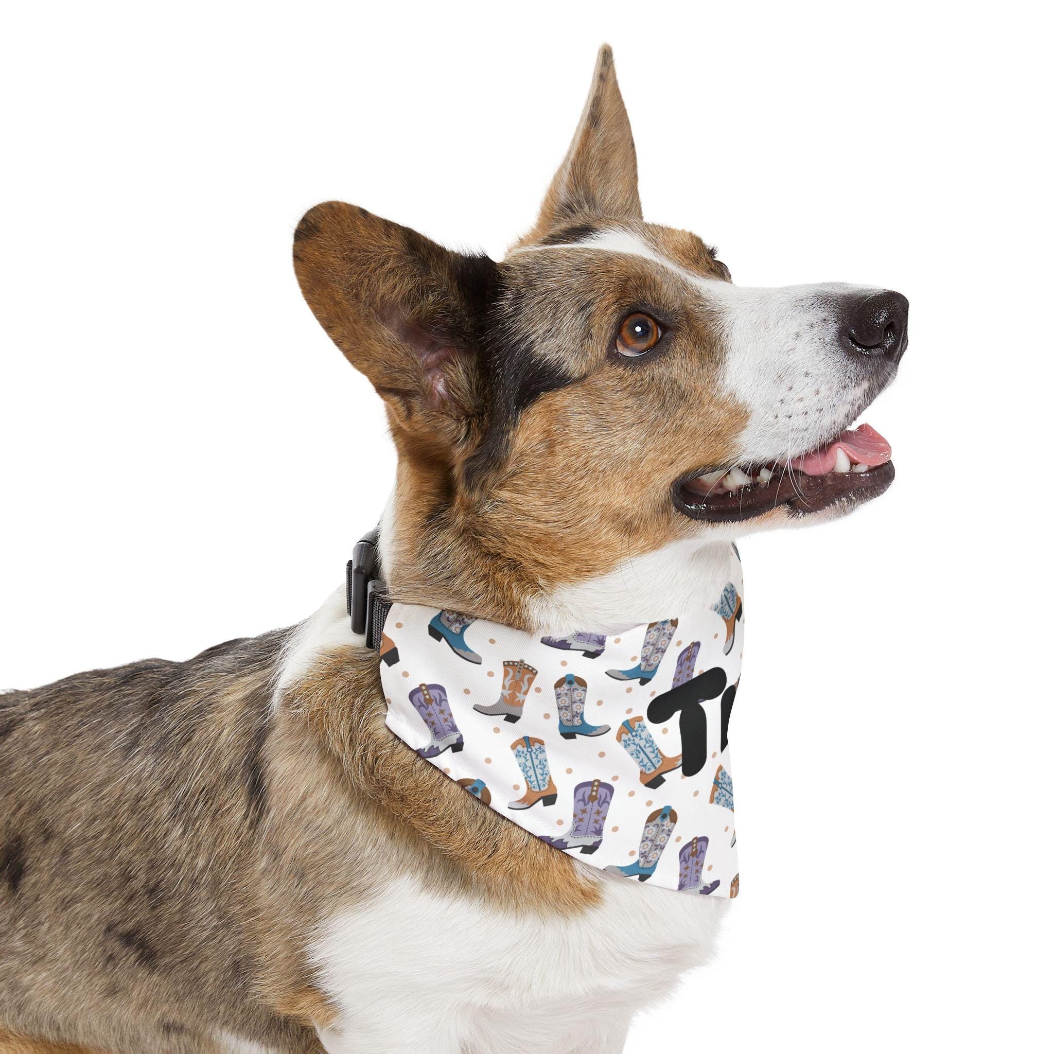 Personalized Cowboy Boot Pet Bandana Collar, Western Dog Accessory -Razels