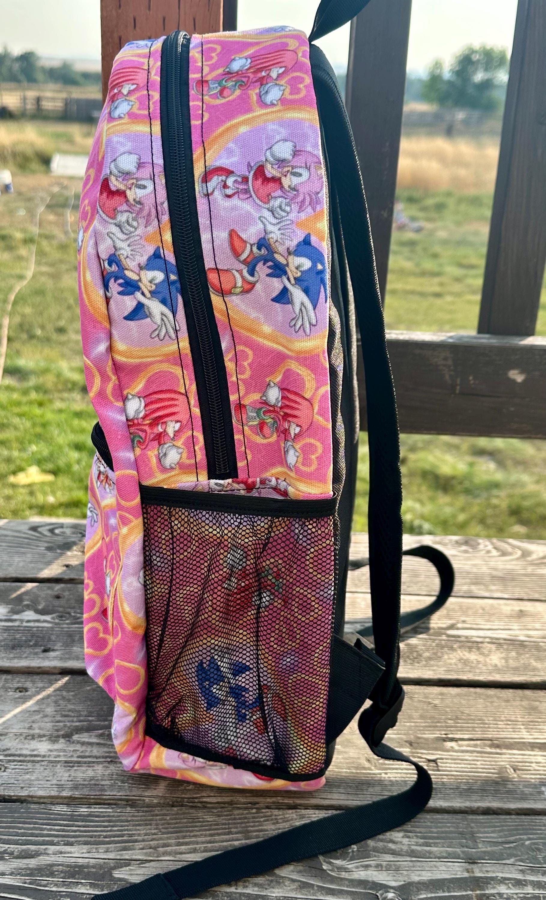 Personalized Sonic Backpack: Pink or Blue Kids School Bag, Sonic Girl Gear -Razels