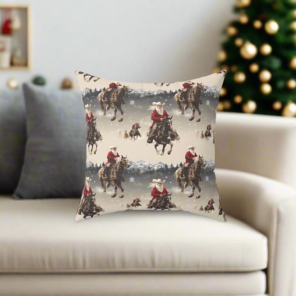 š
š Cowboy Santa Throw Pillow ā Western Christmas Style!
Holiday Home Decor | Santa on Horseback | Western Christmas Accent Pillow
Whether you're decorating a cozy cabin, a ranch-style home, or just love a good cowboy Christmas, this pillow is ready to ride into your living room or guest space in style.