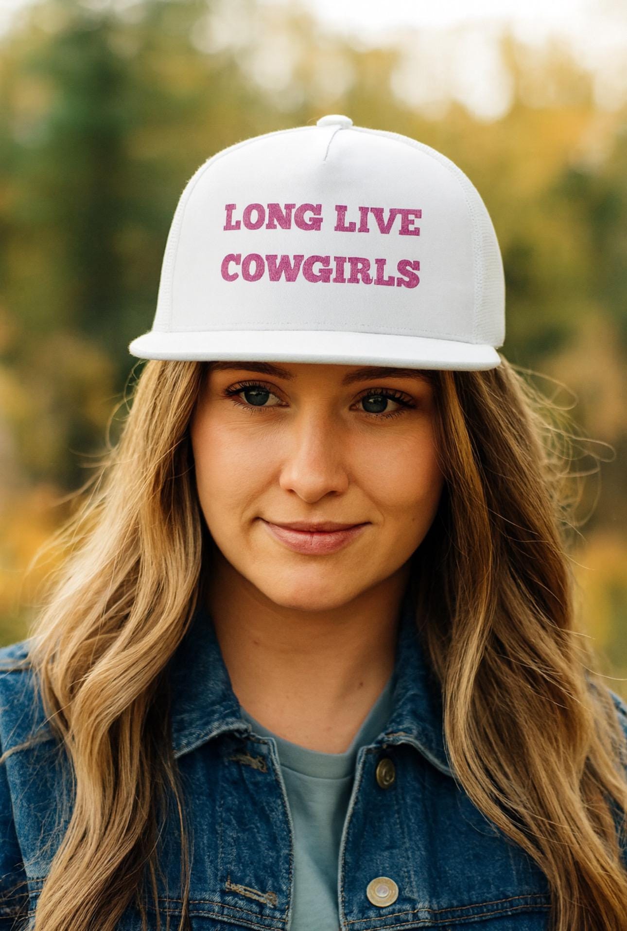 Long Live Cowgirls Trucker Hat - 5 Panel Western Cap, Retro Snapback for Rodeo & Country Concert Summer Outfit -Razels