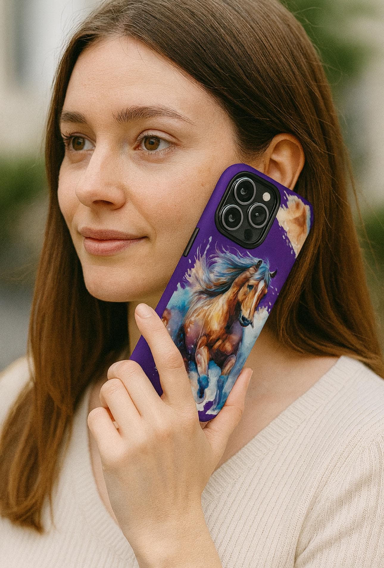 Horse Phone Case - Colorful Impact-Resistant UV Protected Cover for iPhone & Samsung Galaxy, Unique Horse Art Design -Razels