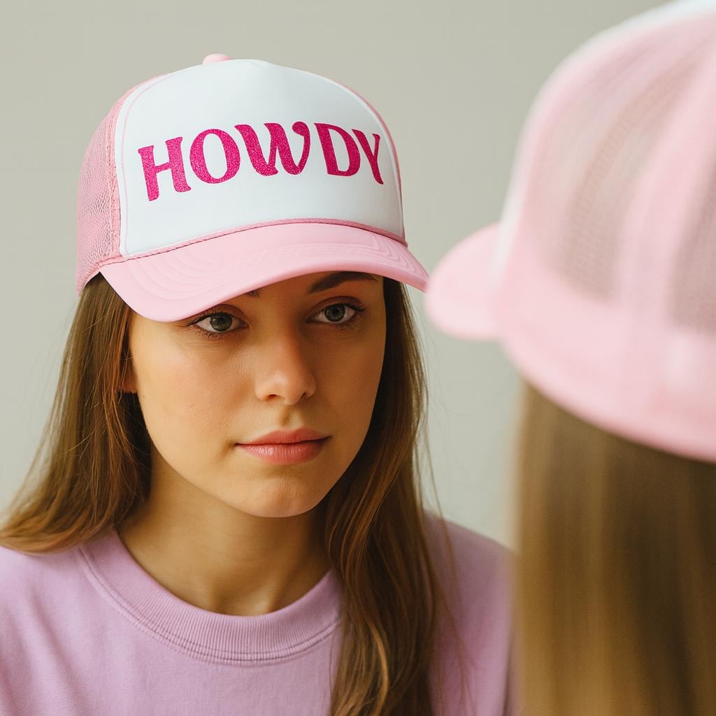Backwards HOWDY Trucker Hat, Embroidered Foam Cap