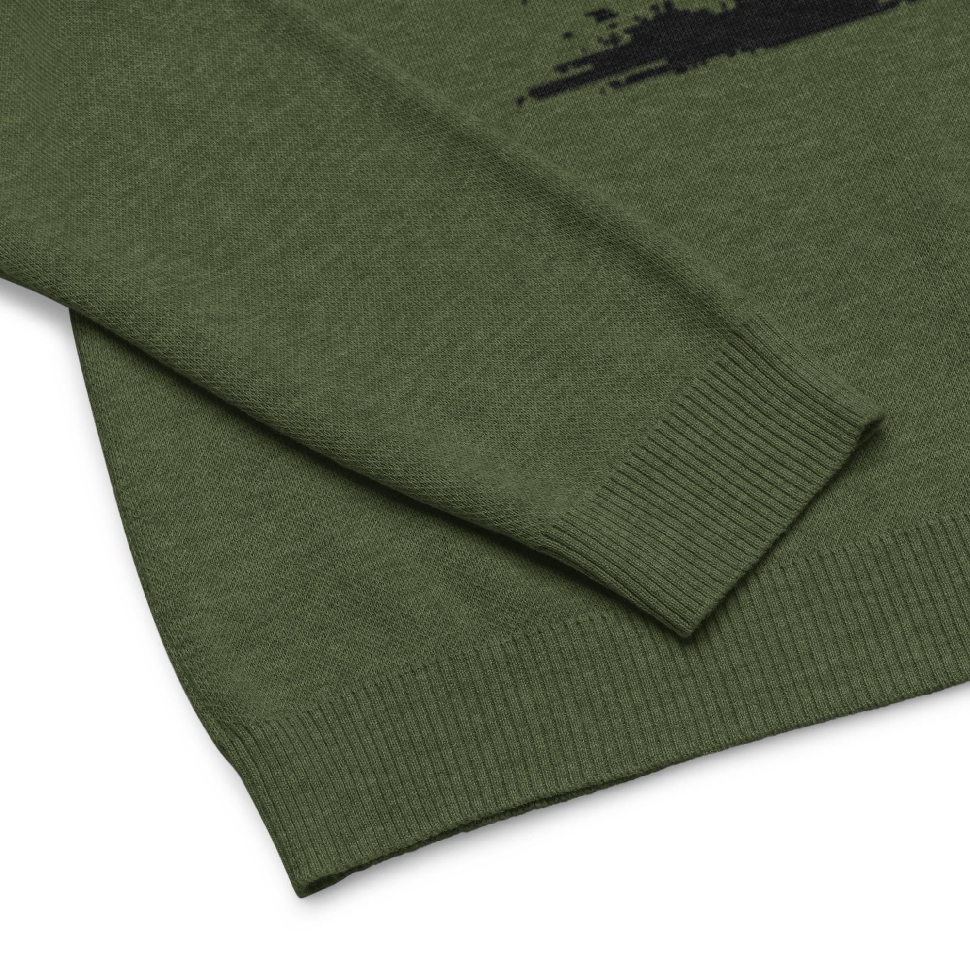 Cowboy Sweater – Olive Green Knit Pullover | Western Rope Rider Crewneck | Razels Exclusive -Razels