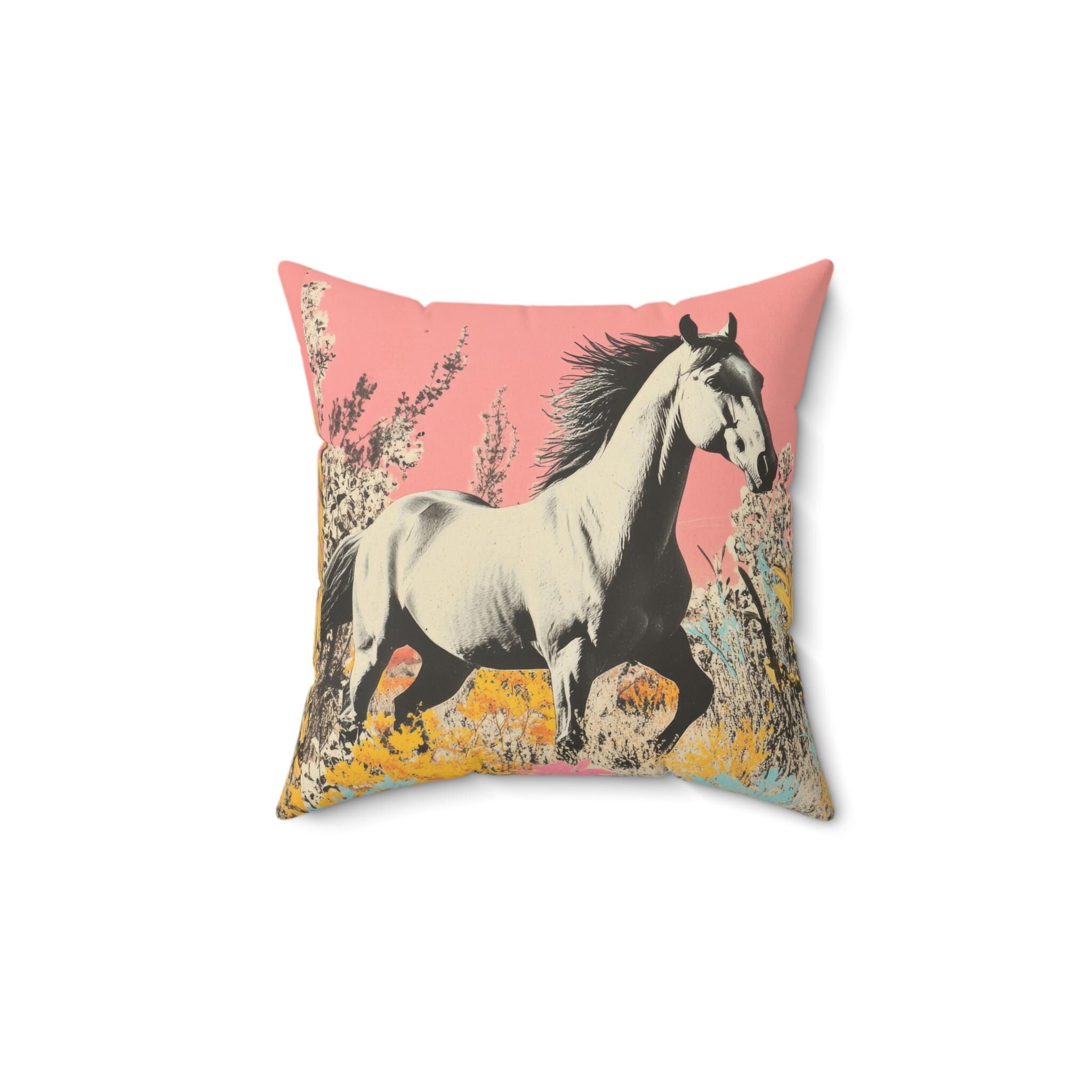 Colorful Horse Velveteen Plush Blanket: Cozy Home Decor Throw -Razels