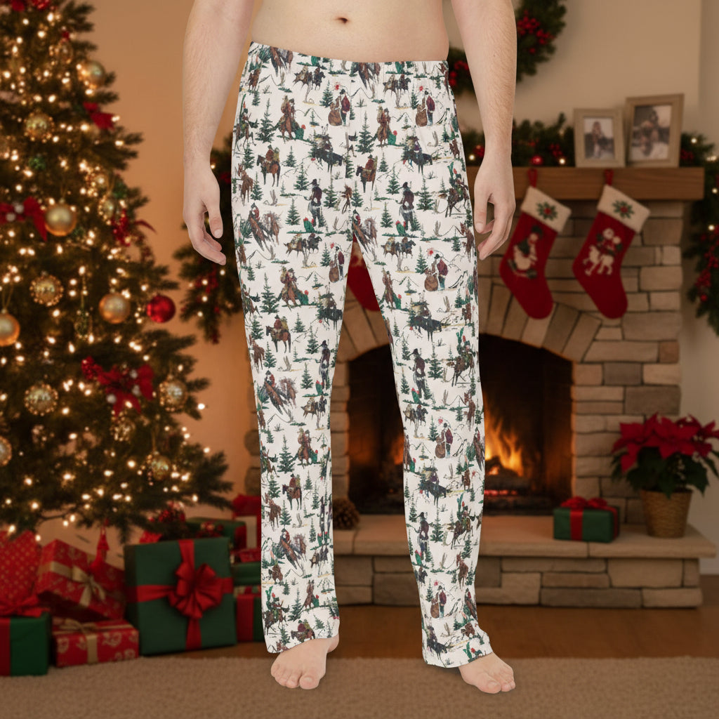 Yeehaw and Merry Christmas! 🤠🎅 These Men's Cowboy Santa Pajama Pants are ready to ride into your holiday season! Santa’s delivering gifts on horseback—with one horse lookin’ a little broncy. Whether you're wrangling gifts or sipping cocoa, these pants are made for holiday fun.
✓ 100% soft polyester jersey
✓ Bright, crisp allover cowboy Santa print
✓ Adjustable drawstring waistband
✓ Relaxed unisex fit
✓ Lightweight for all-day comfort
✓ Double-stitched for durability