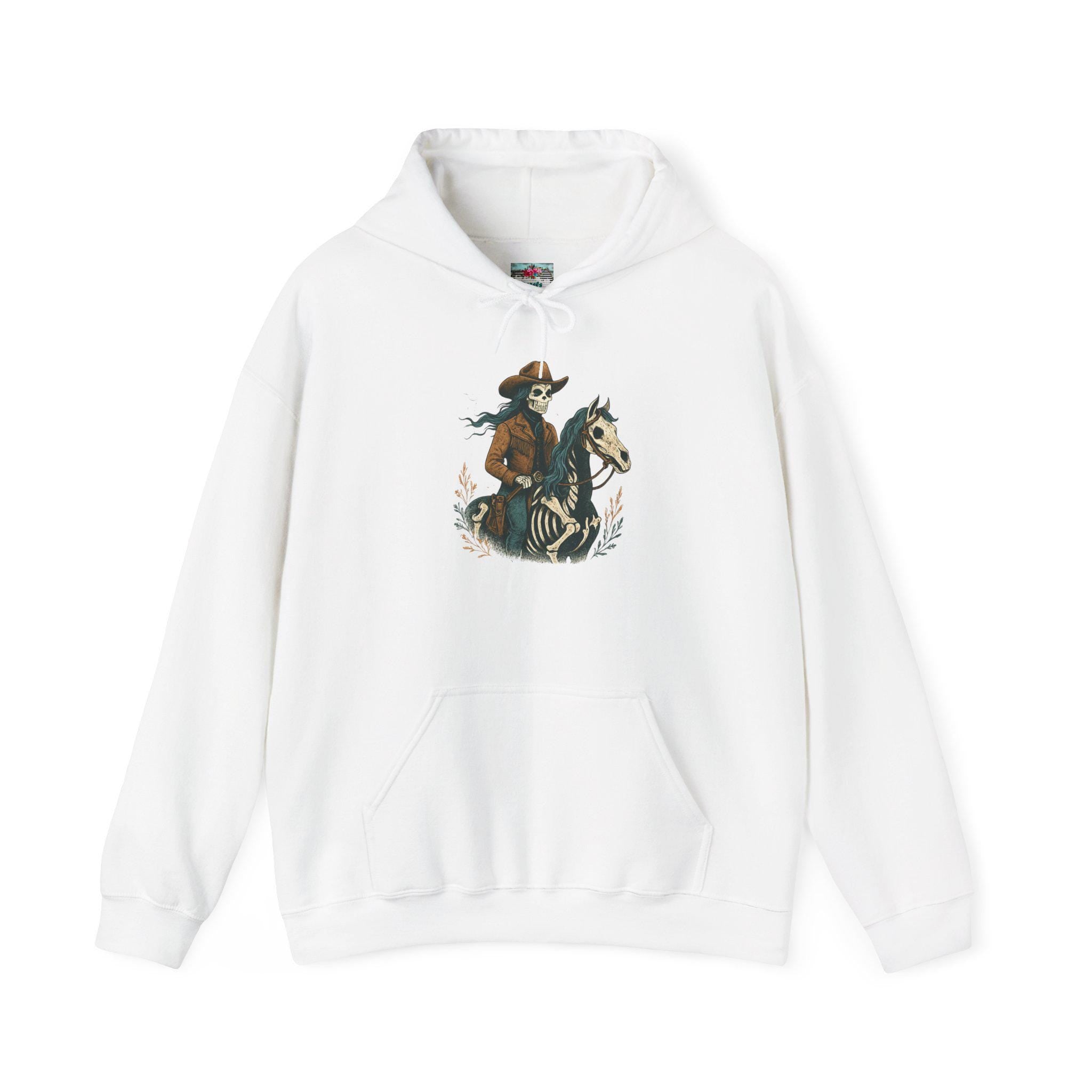 Cowgirl Skeleton Hoodie, Western Halloween Sweatshirt, Spooky Cowgirl Riding Horse -Razels
