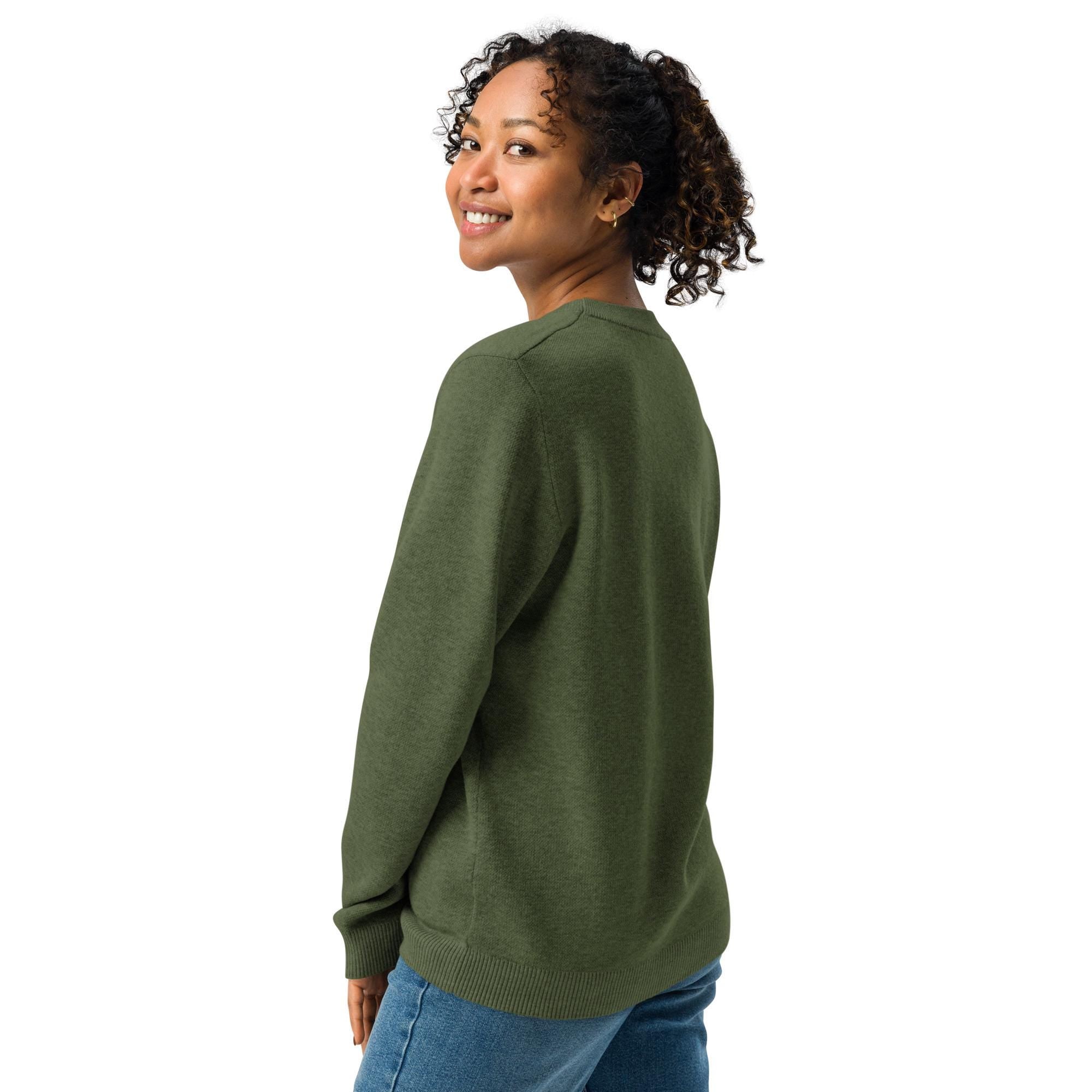 Cowboy Sweater – Olive Green Knit Pullover | Western Rope Rider Crewneck | Razels Exclusive -Razels