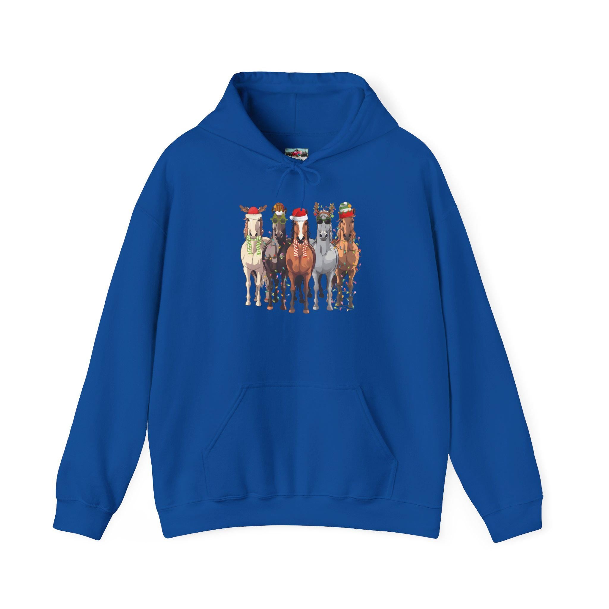 Festive Horse Christmas Hoodie, Western Holiday Sweatshirt -Razels