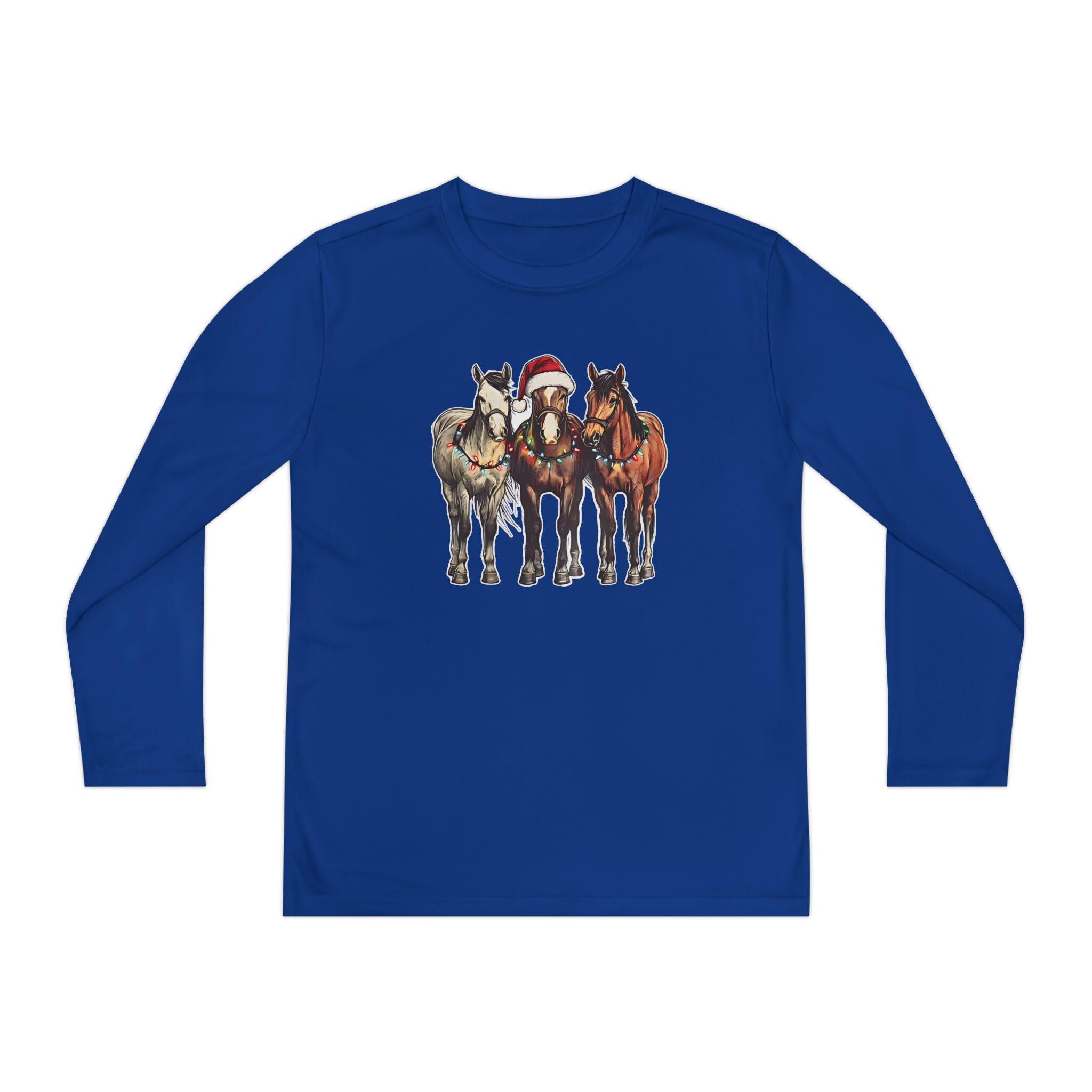 Christmas Horse Long Sleeve Tees, Kids Western Holiday Shirt | Matching Family Outfit