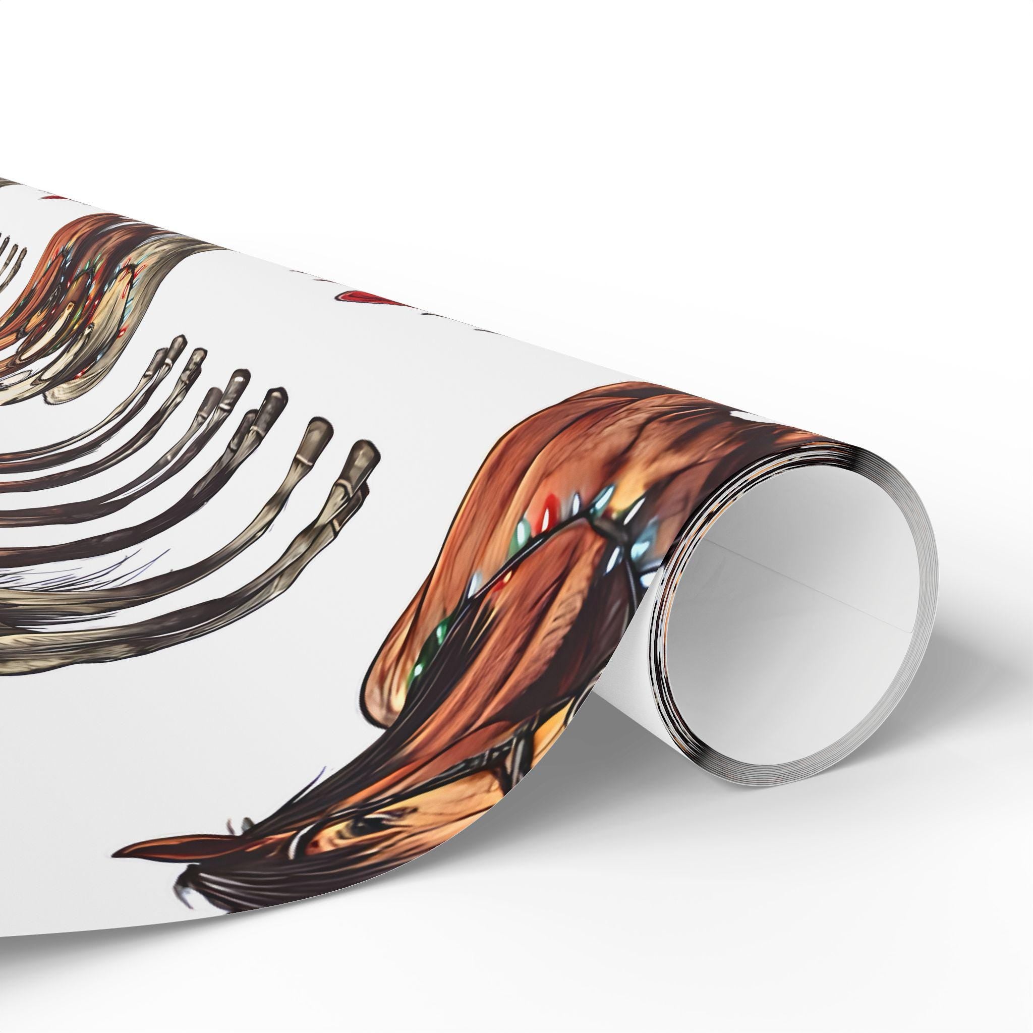 Holiday Horse Wrapping Paper, Western Christmas Gift Wrap, Custom Holiday Horse Paper, Cowboy Country Christmas Wrapping,