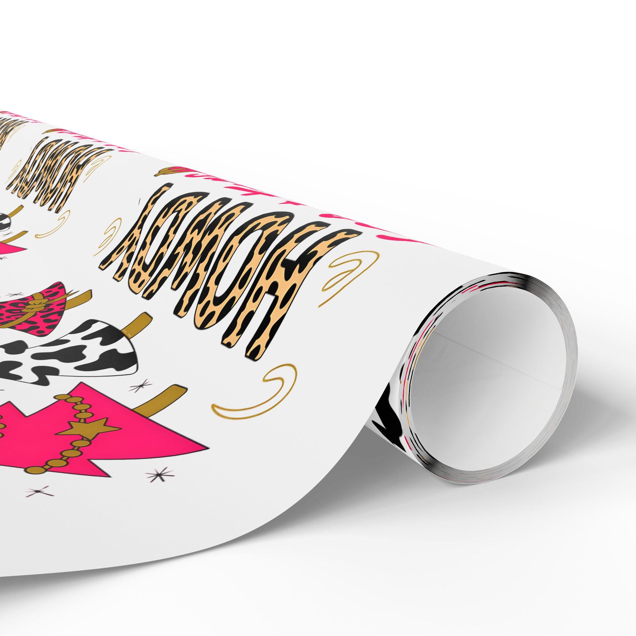 Howdy Christmas Wrapping Paper, Western Holiday Gift Wrap