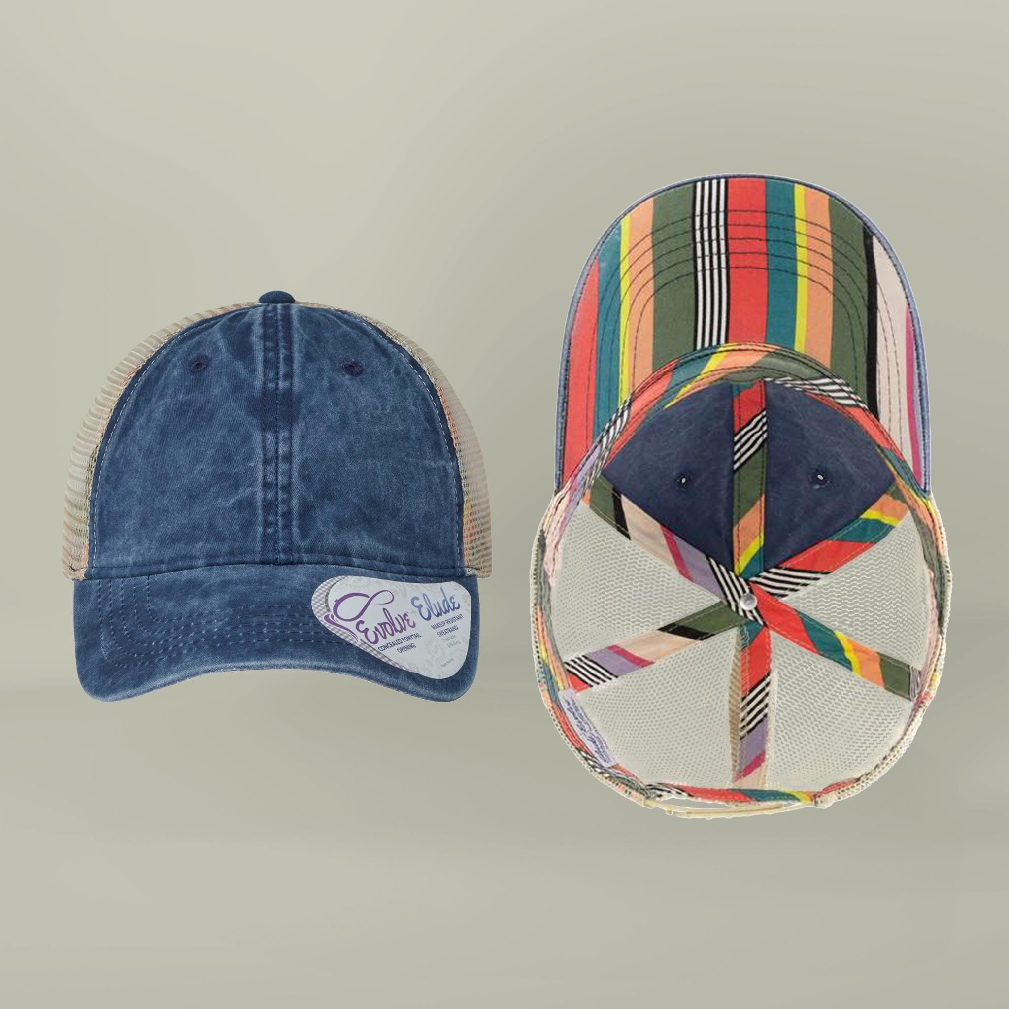 Ponytail Trucker Hat, Women's Funny Saying Cap,