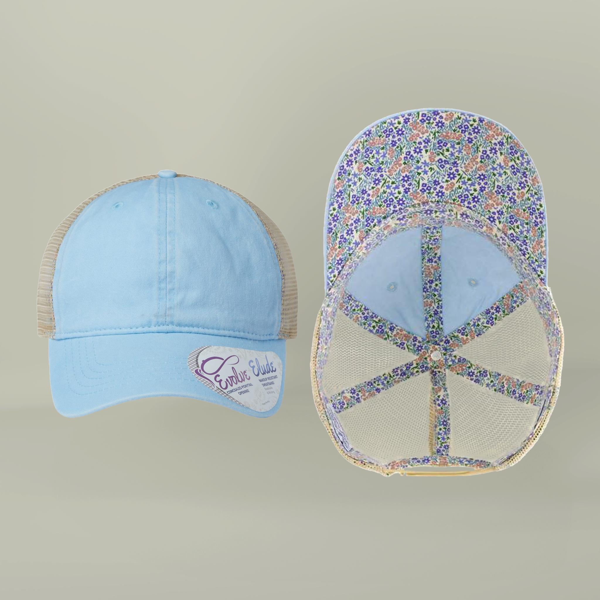 Ponytail Trucker Hat, Women's Funny Saying Cap,