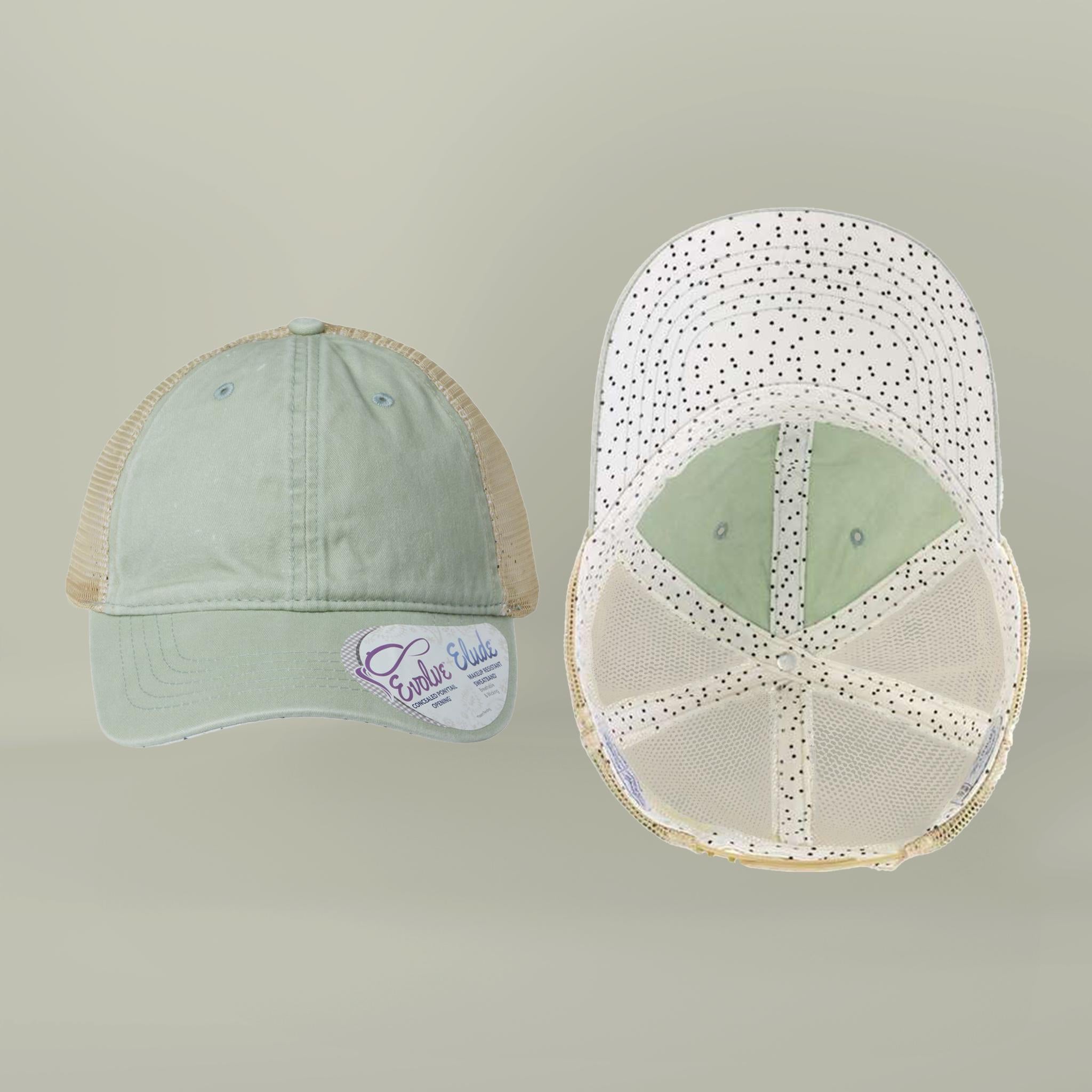 Ponytail Trucker Hat, Women's Funny Saying Cap,